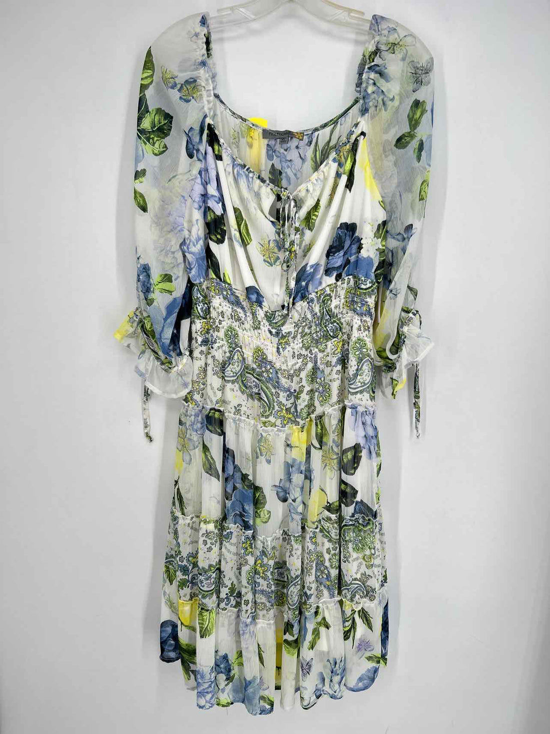 Figueroa & Flower Size XL Ivory Floral NWT Dress