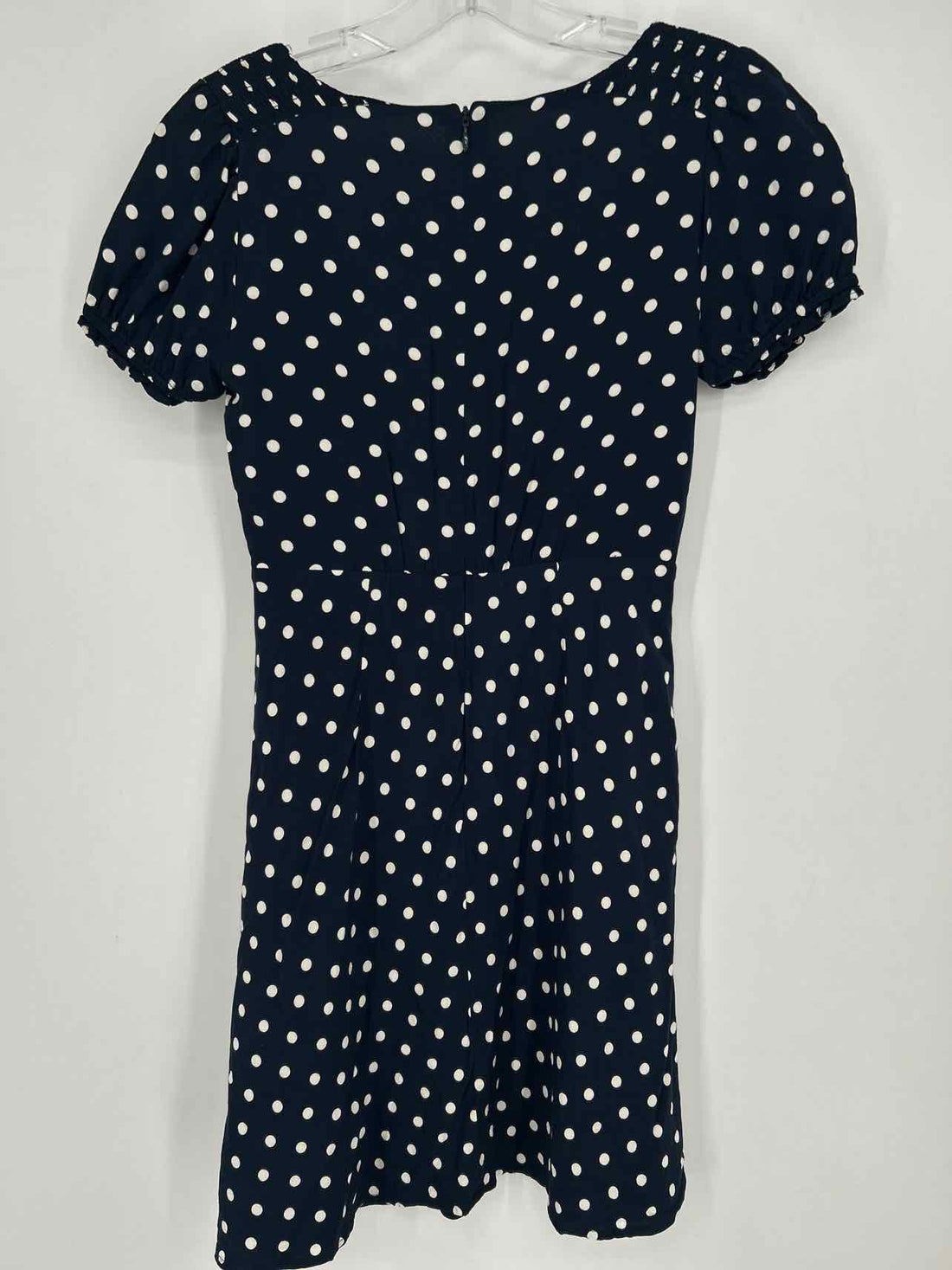 J Crew Size 00P Navy & White Polkadot Short Sleeve Dress