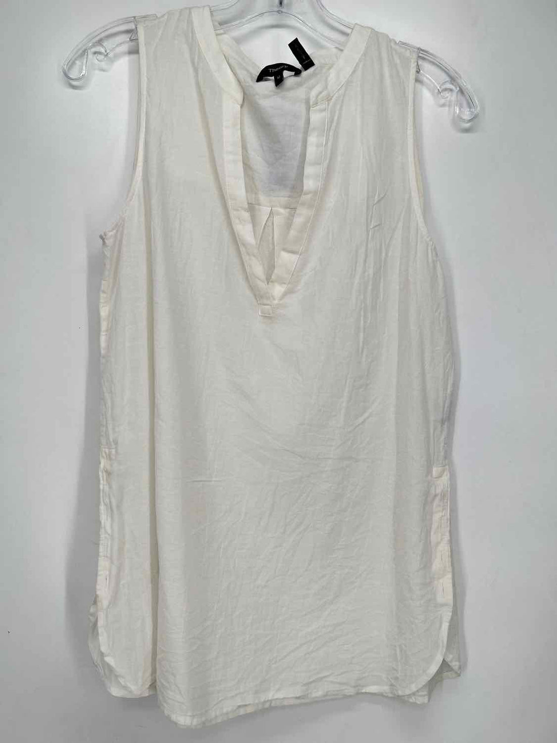 Theory Size M White Cotton Sleeveless