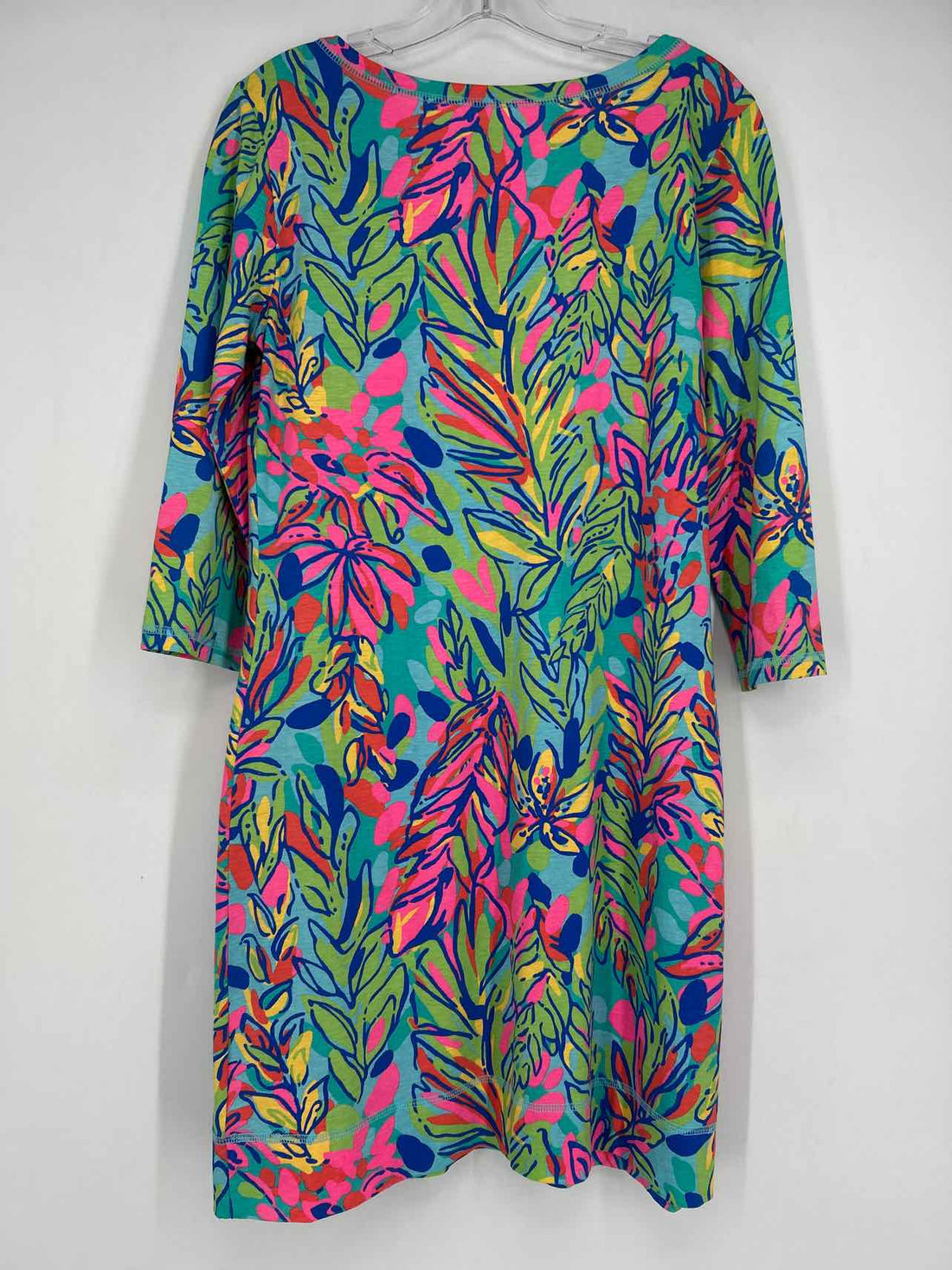 Lilly Pulitzer M Blue Green & Pink Long Sleeve Lilly Pulitzer Dress
