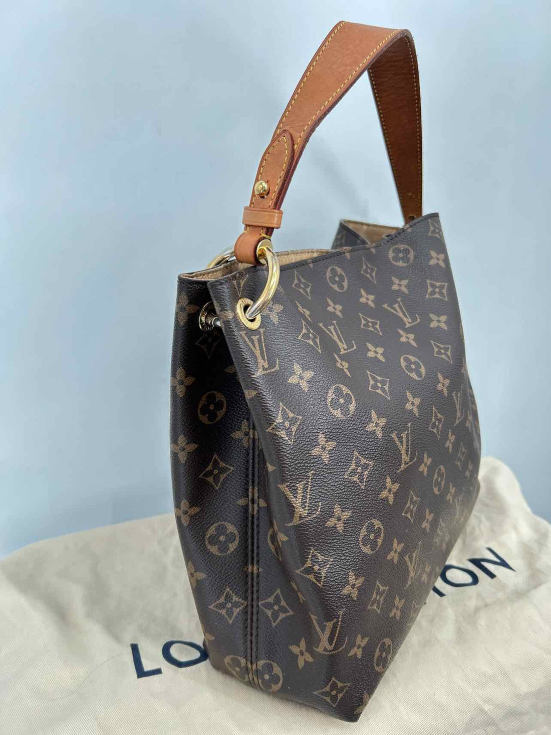 Louis Vuitton Graceful PM Monogram Coated Canvas & Leather Pre Owned LUXURY