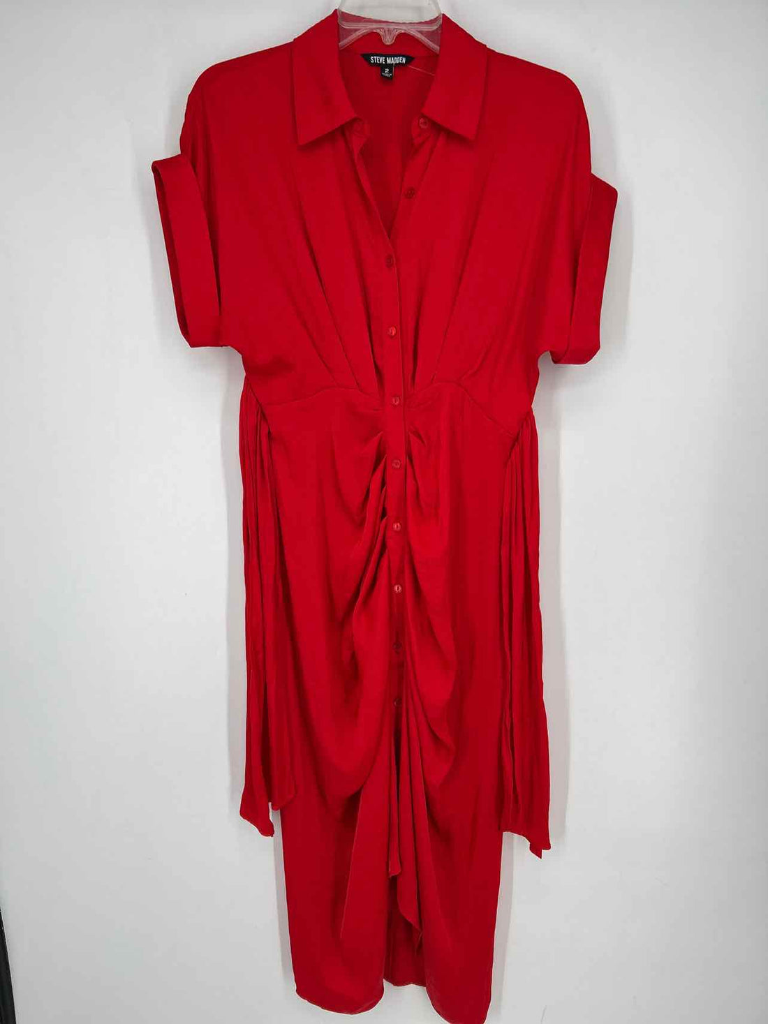 Steve Madden Size 2 Red Short Sleeve Dress
