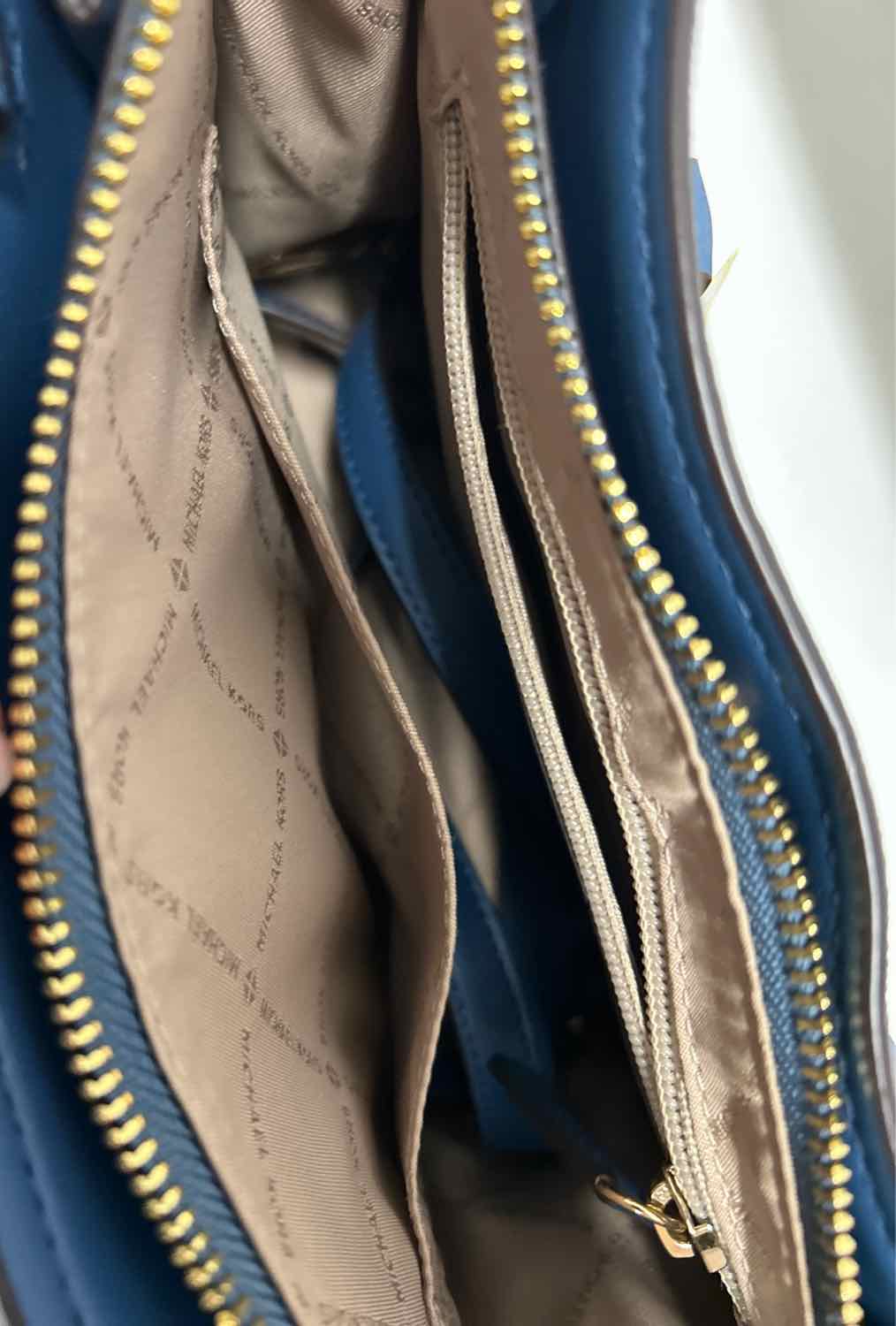 Michael Kors Brown & Blue Leather Excellent Condition Satchel