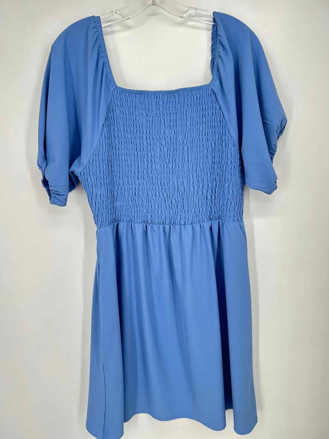 Michelle Mcdowell Size L Blue Short Sleeve Dress