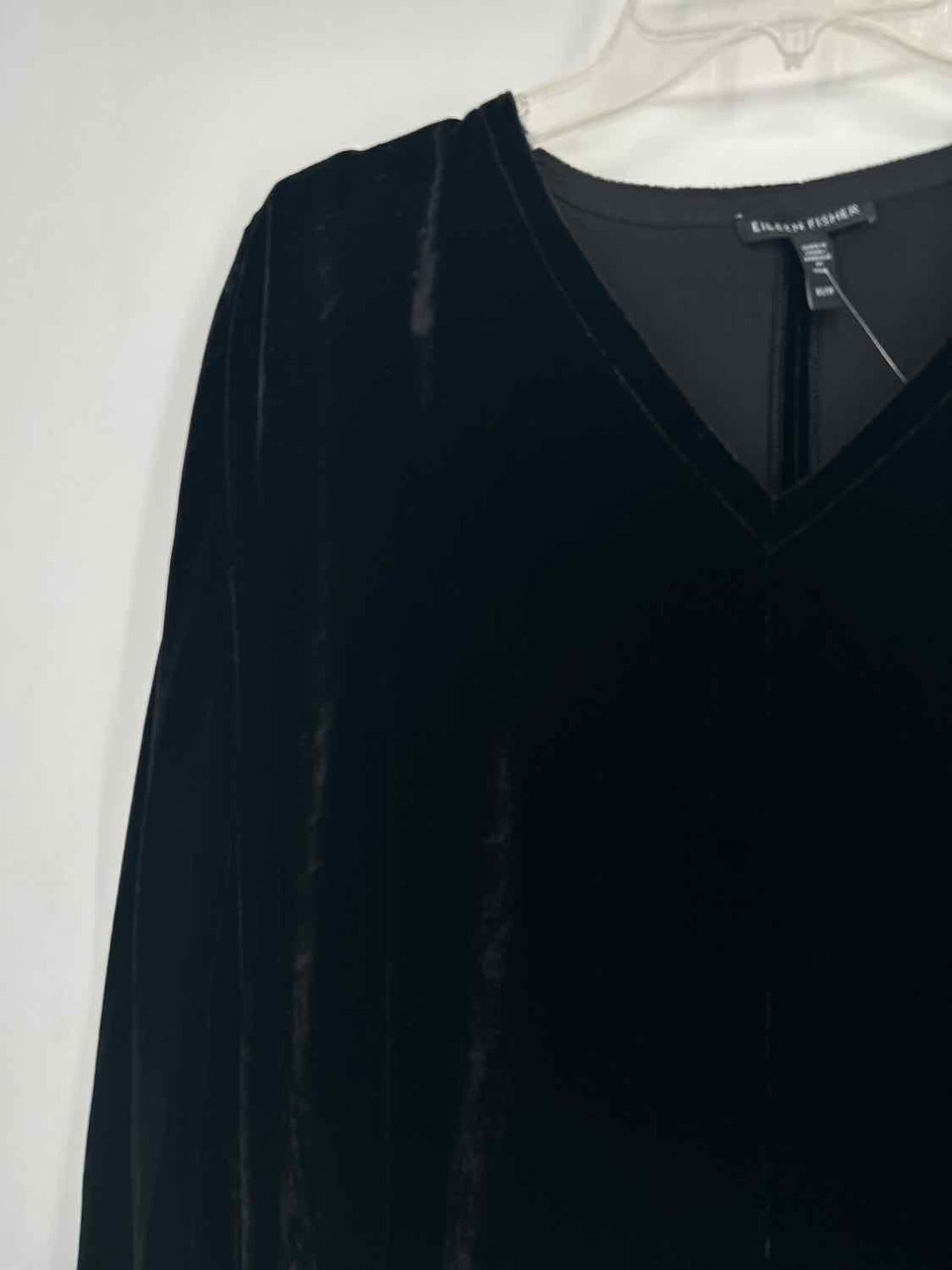 Eileen Fisher Size XS Black Velvet Long Sleeve