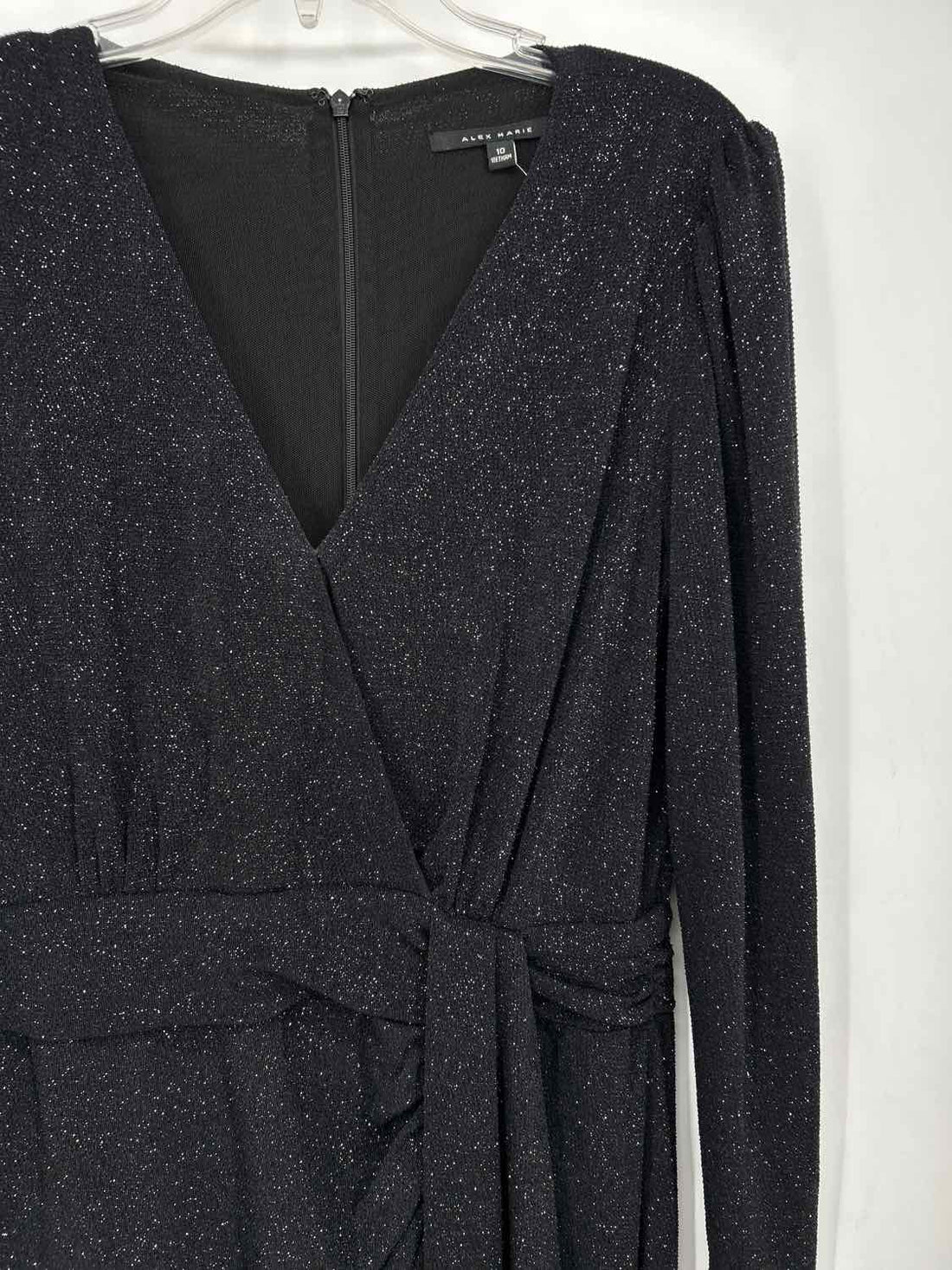 Alex Marie 10 Black Sparkle Long Sleeve Holiday