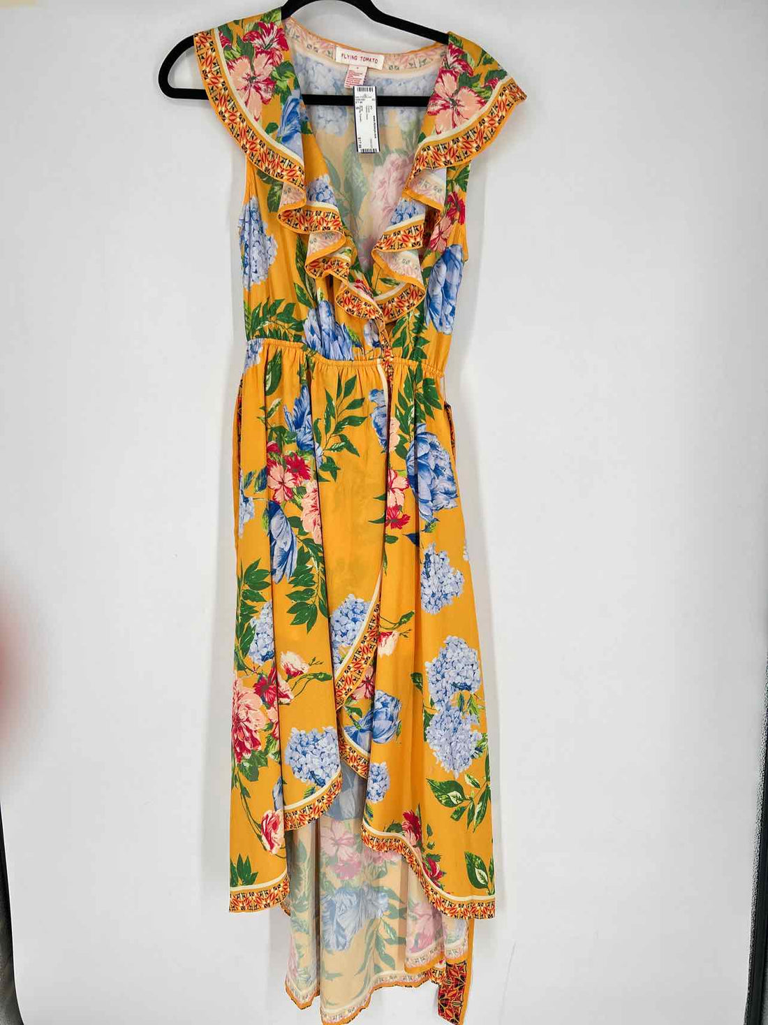 Flying Tomato Size S Yellow Floral Dress