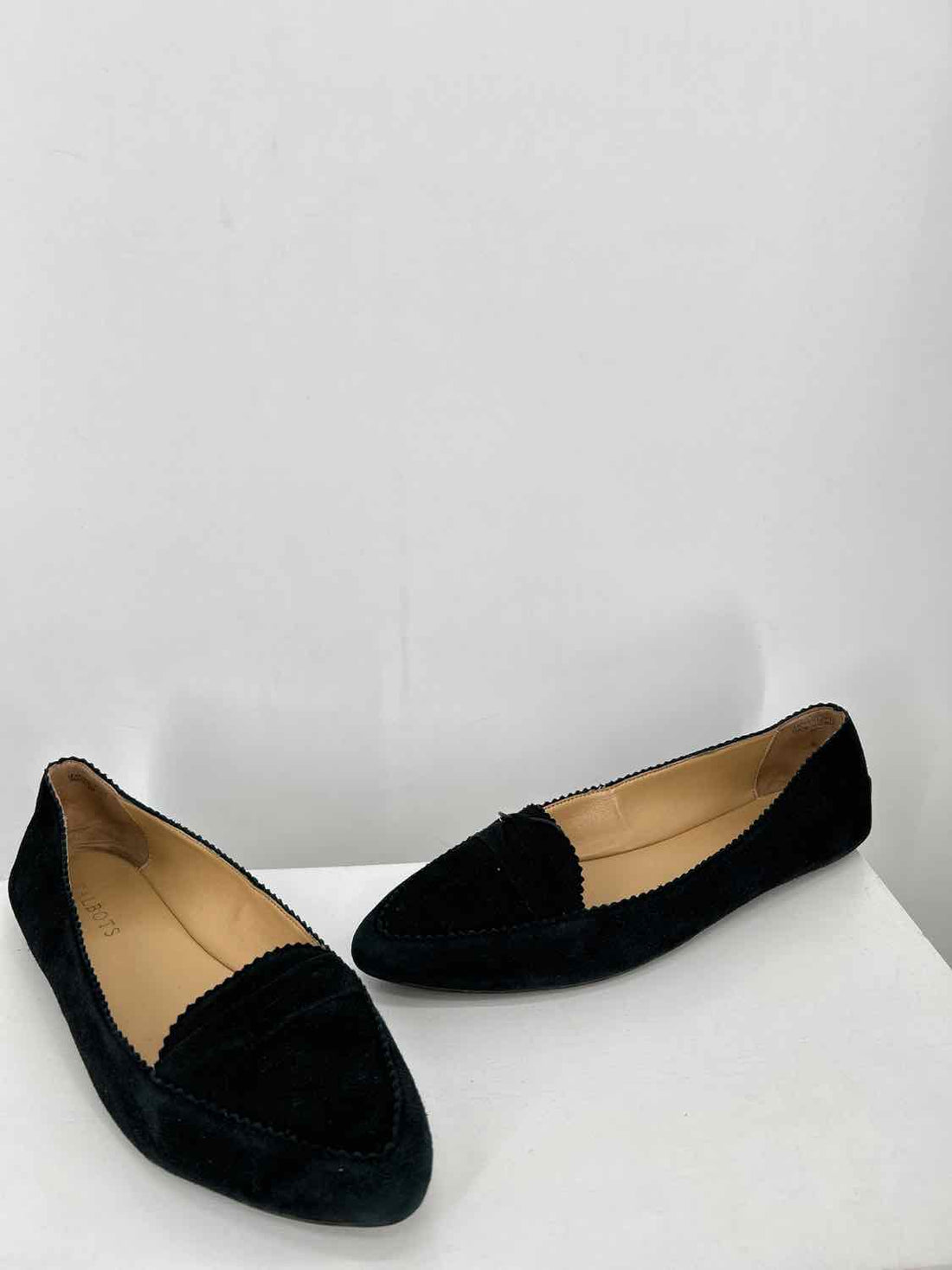 Talbots Women Size 8 Black Genuine Suede Loafers
