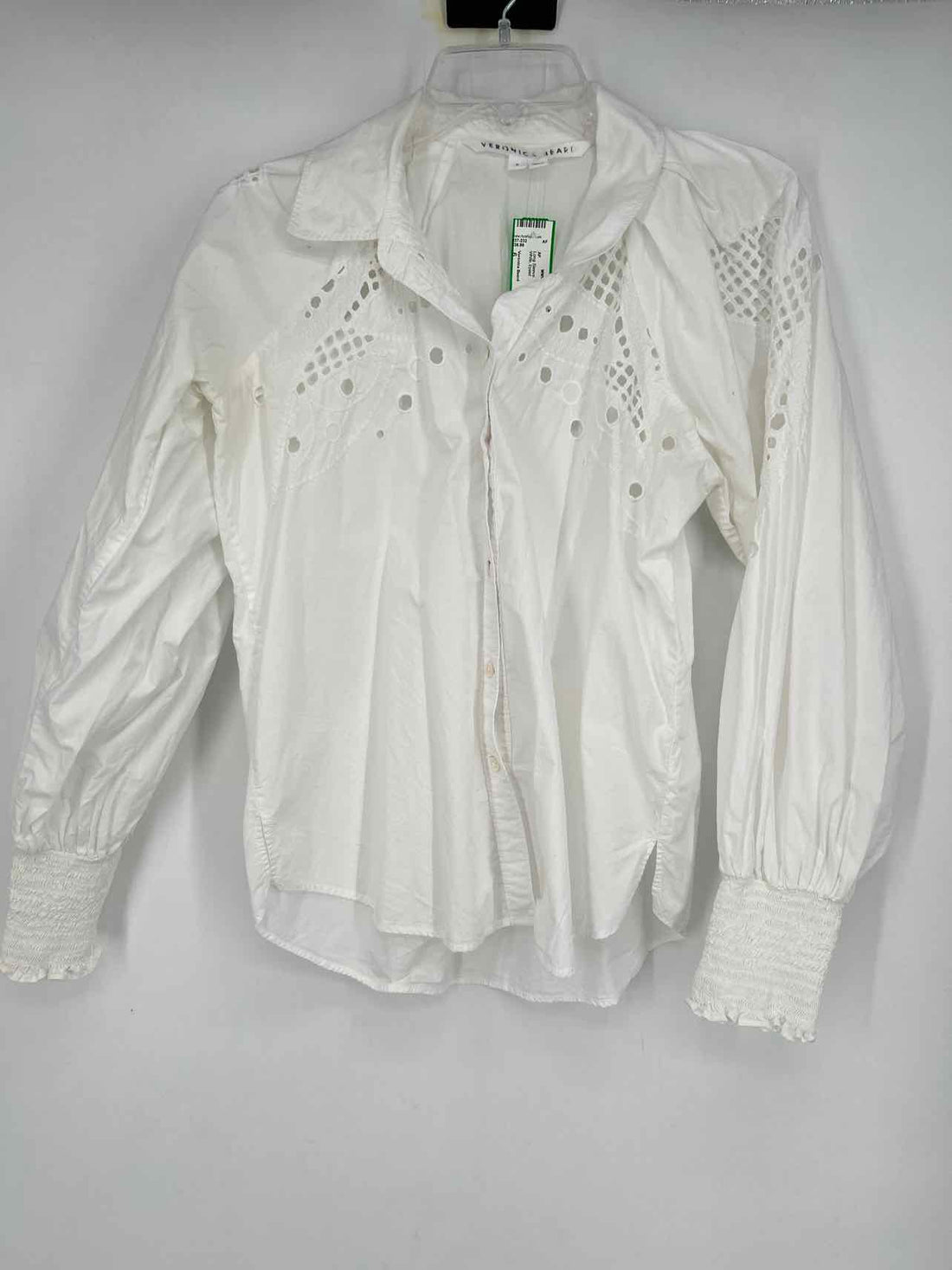 Veronica Beard Size 6 White Eyelet Long Sleeve