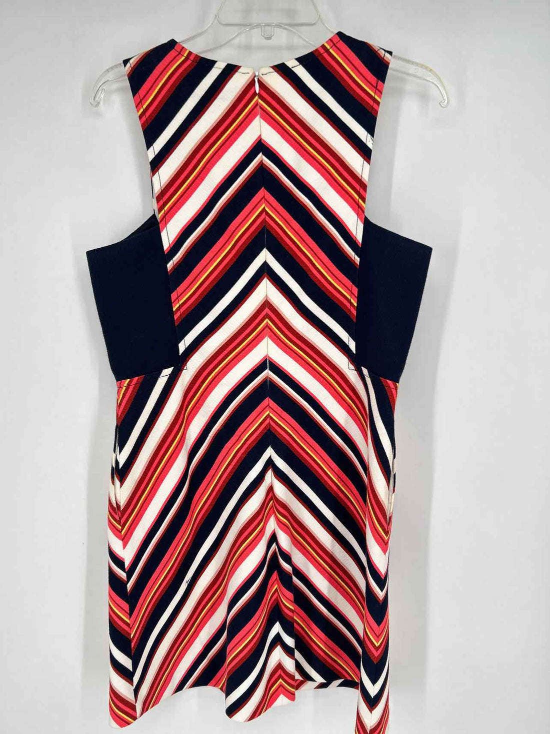 Trina Turk Size 8 Navy Print Sleeveless Dress