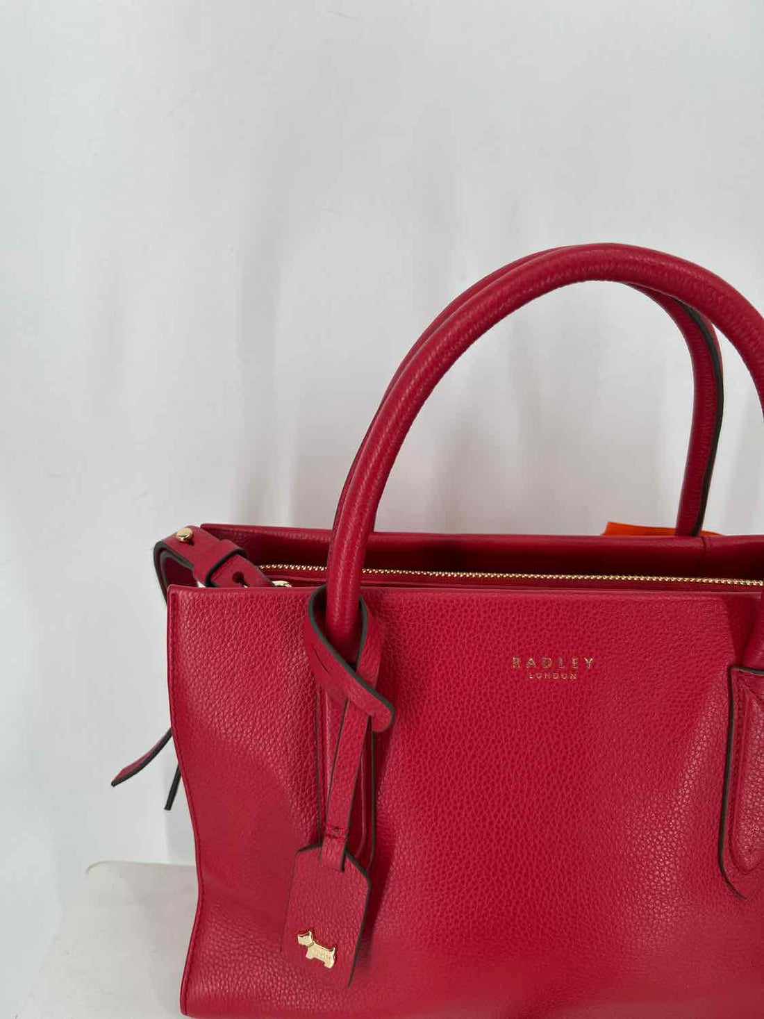 Radley London Red Pebbled Leather Pre Owned Satchel