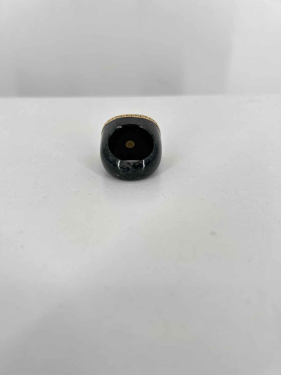 Ring Size 7 14K Gold, Marble & Turquoise LUXURY