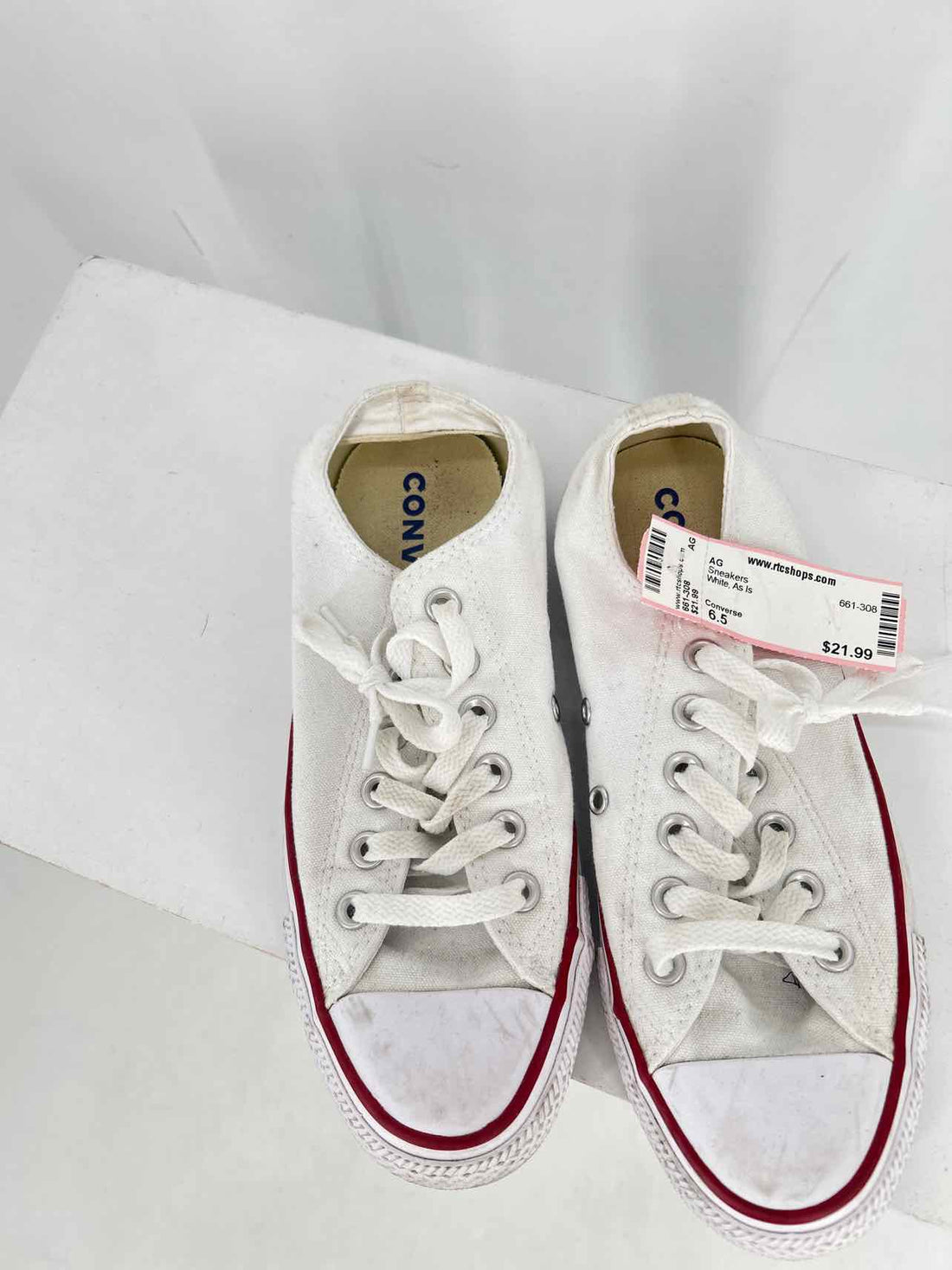 Converse Women Size 6.5 White As Is Sneakers