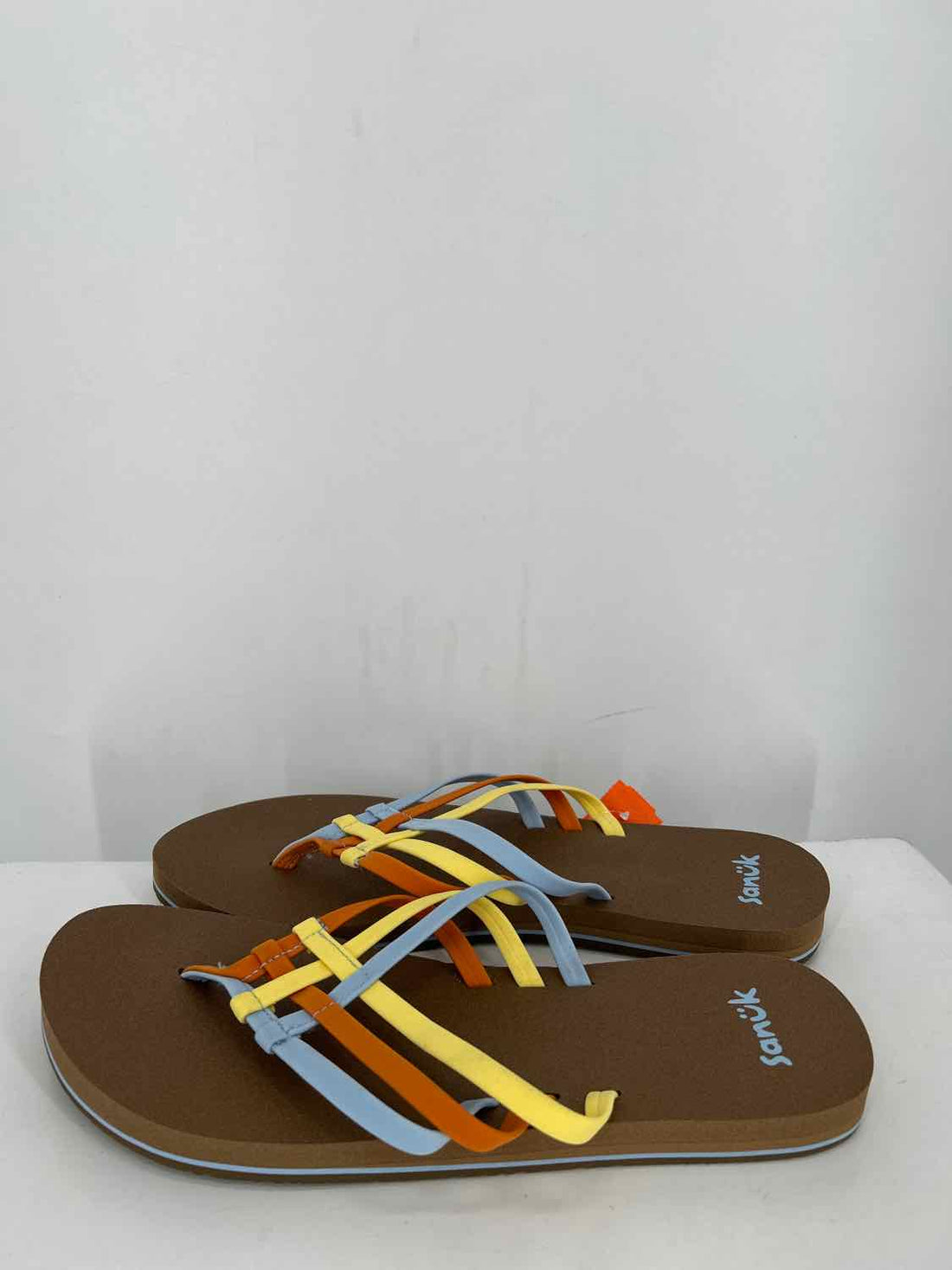 Sanuk Women Size 10 Light Blue Multi Color Sandals
