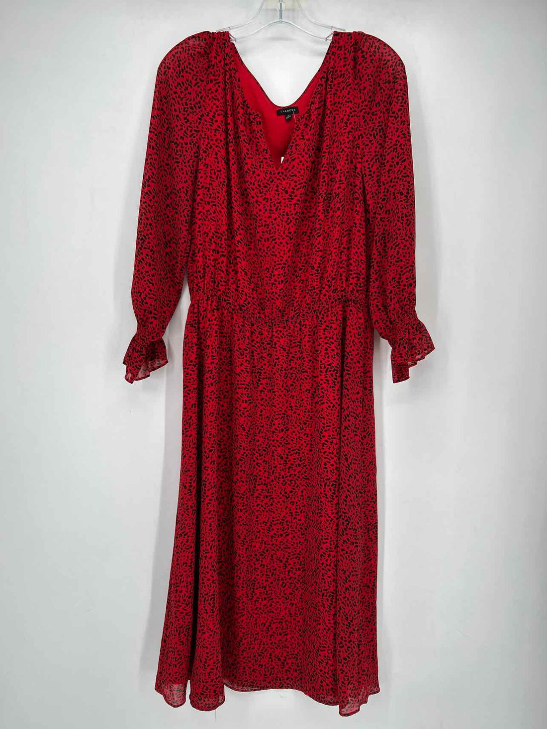 Talbots Size 12 Red & Black Print NWT Dress