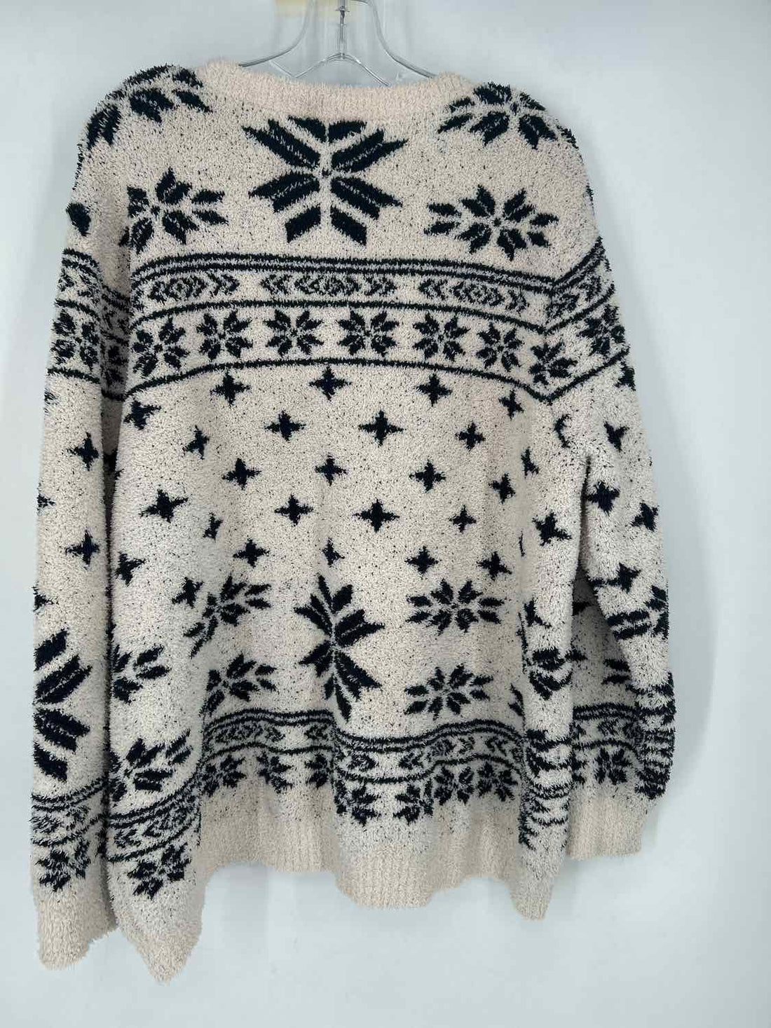 Barefoot Dreams Size 2X White & Navy Sweater