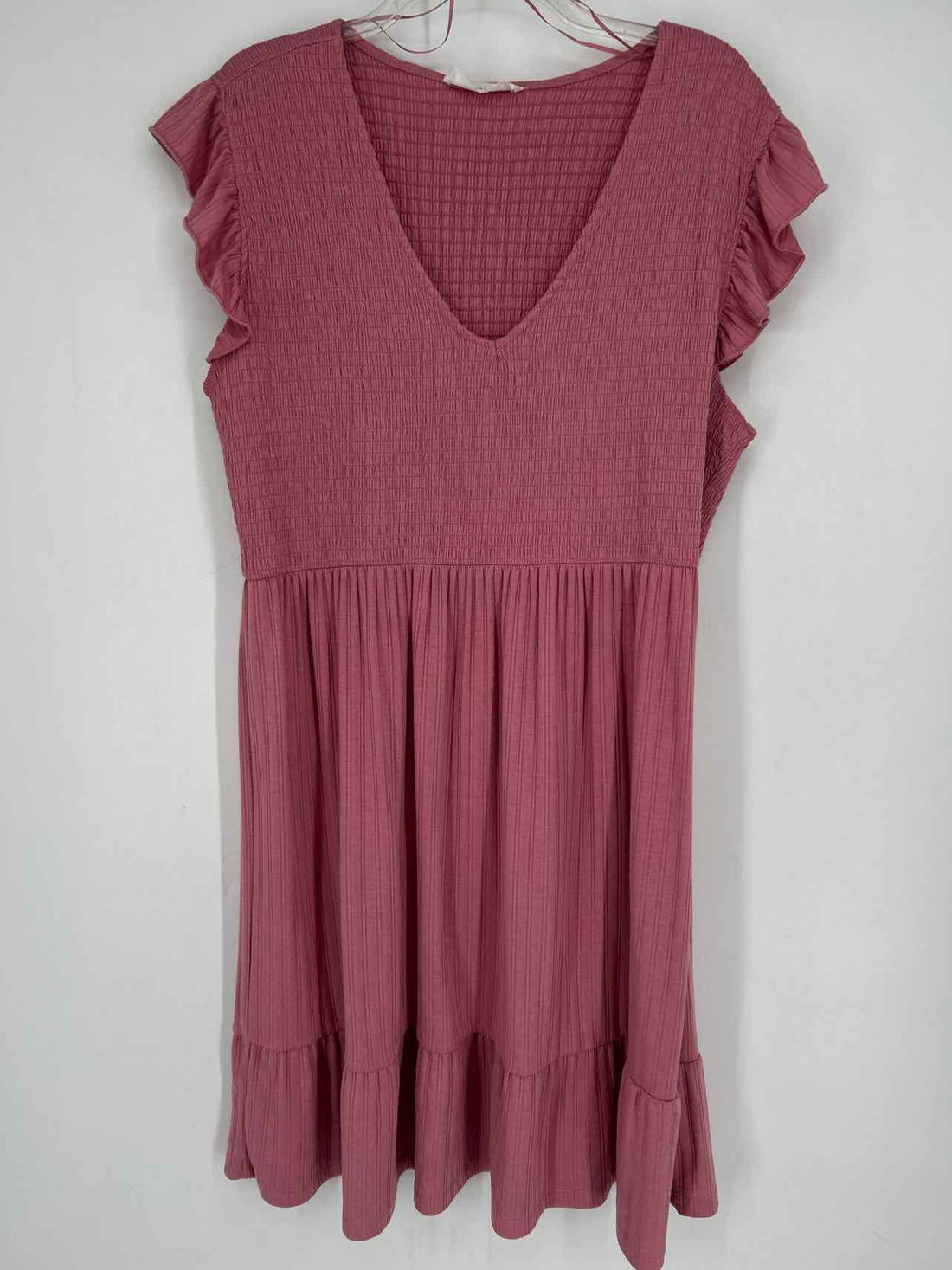 Lucky Brand Size XXL Dusty Rose Short Sleeve Dress