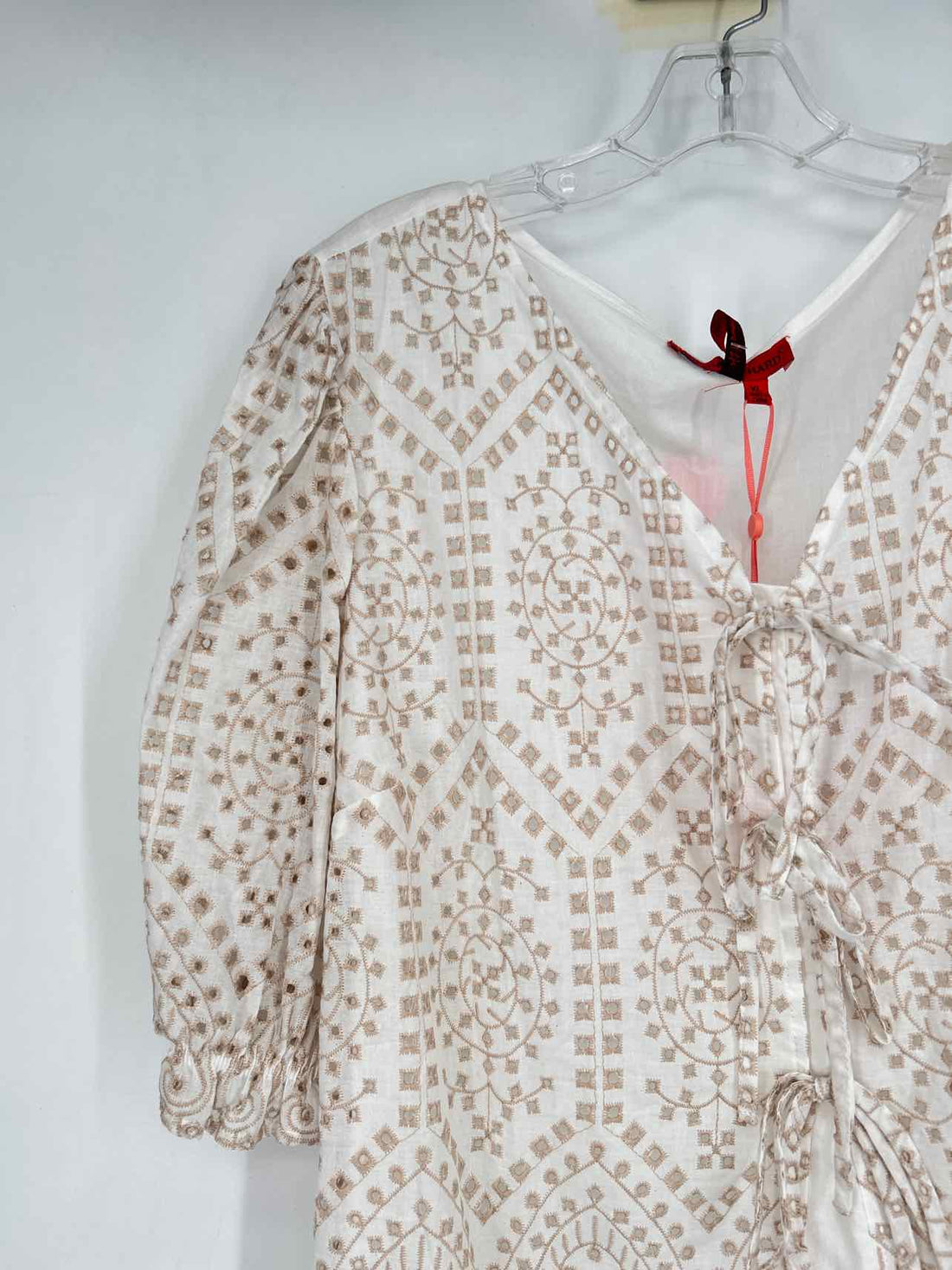 Hester & Orchard Size XL White & Beige Eyelet NWT Short Sleeve