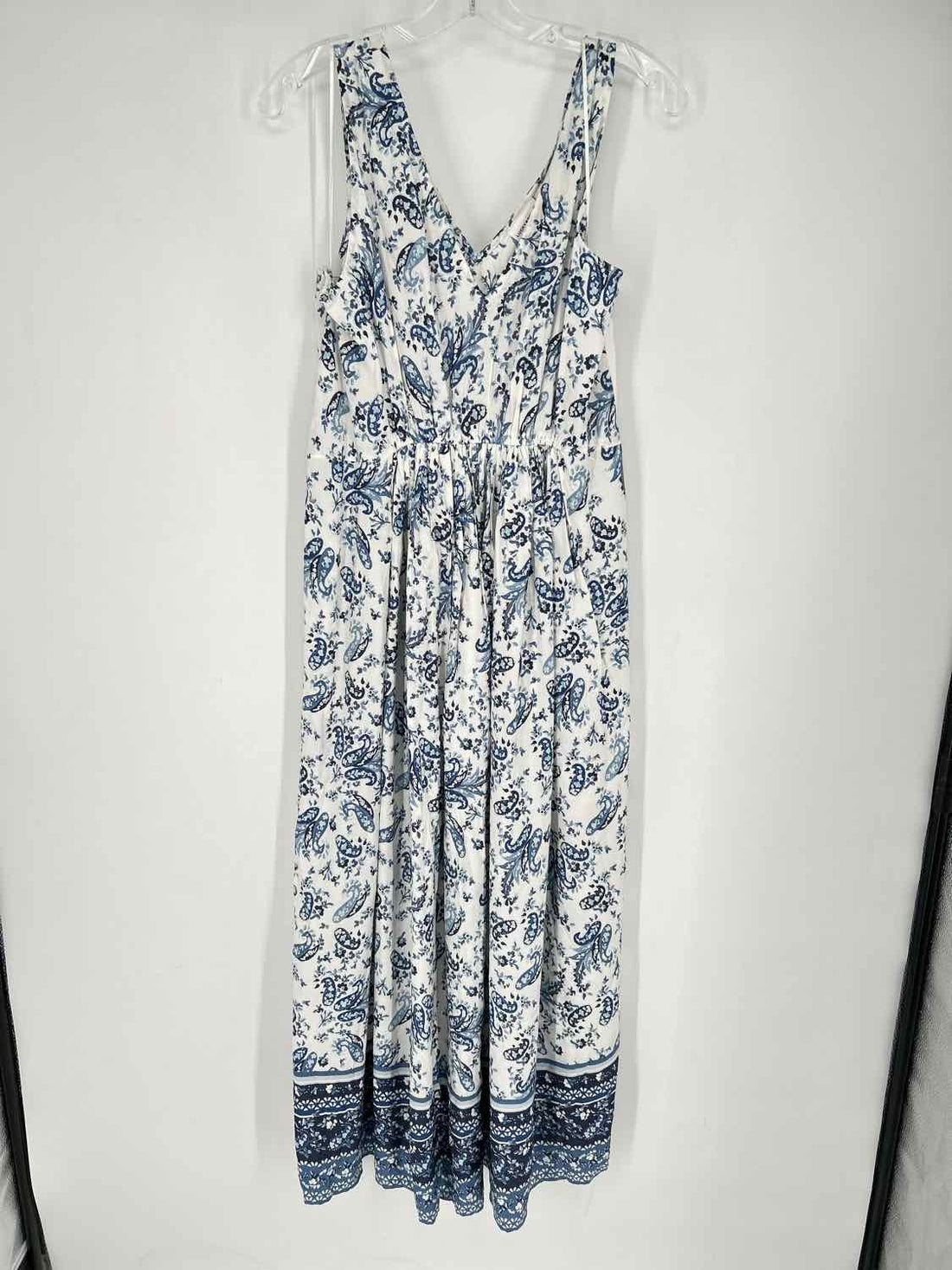 Lucky Brand Size L White & Blue Floral NWT Dress