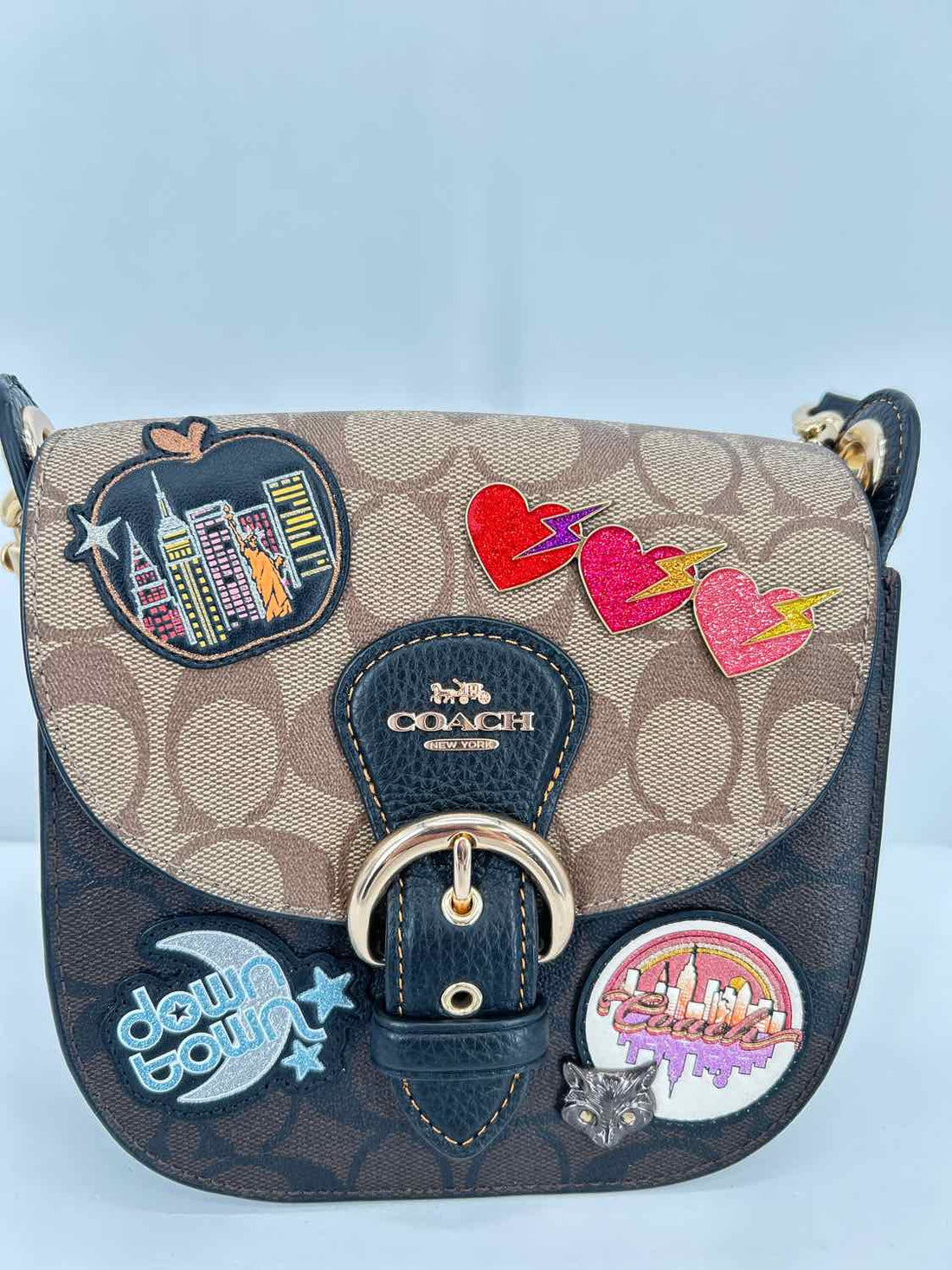 Coach Monogram Leather Pre Owned Crossbody