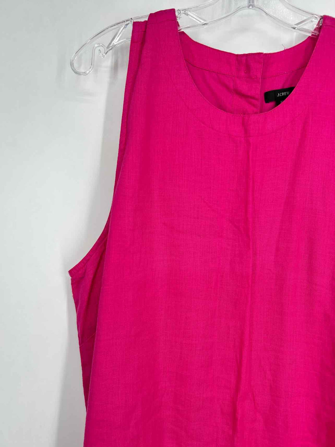 J Crew Size XXL Hot Pink Linen Sleeveless Dress