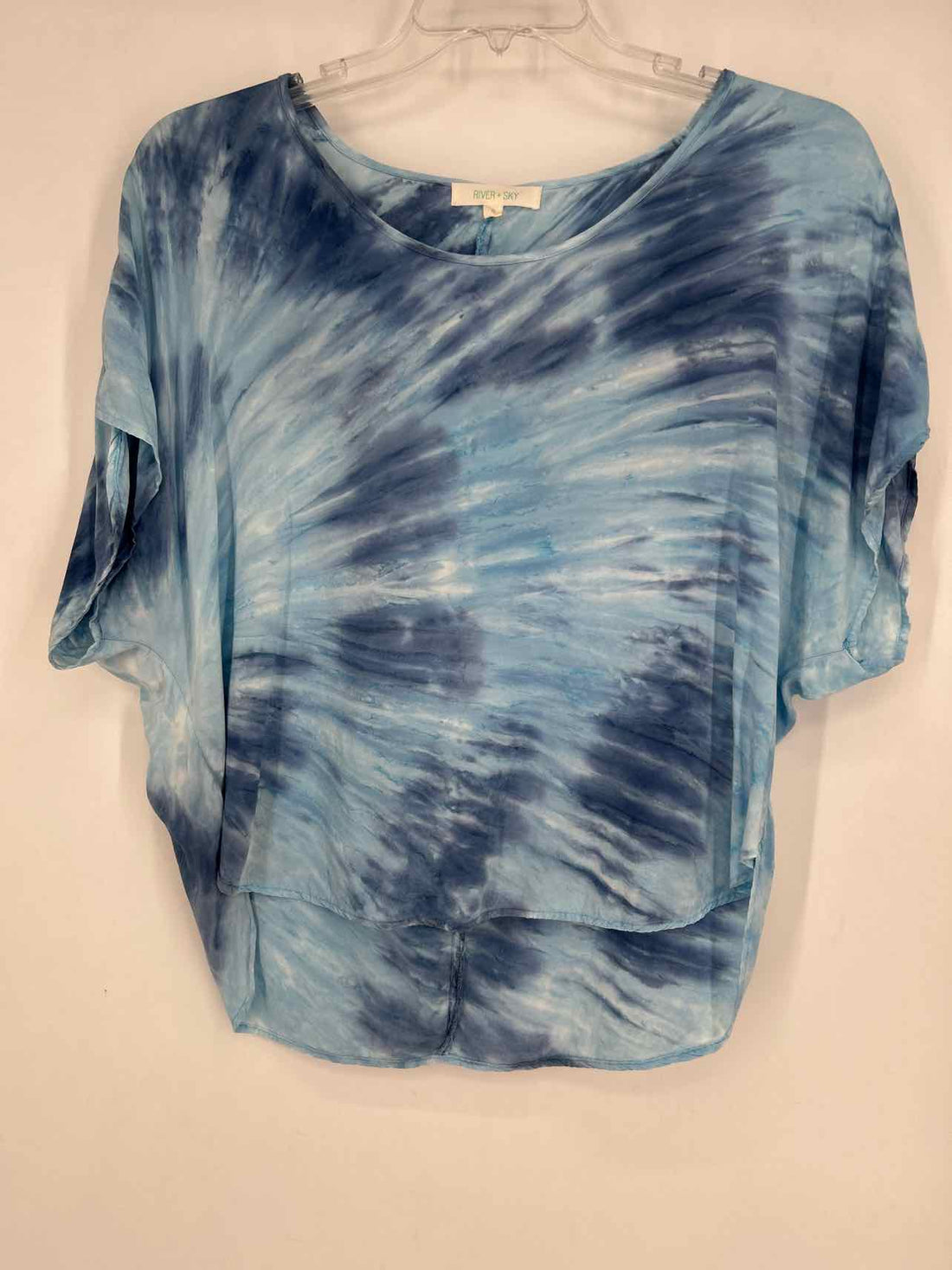 River + Sky Size S Blue Tie Dye Short Sleeve