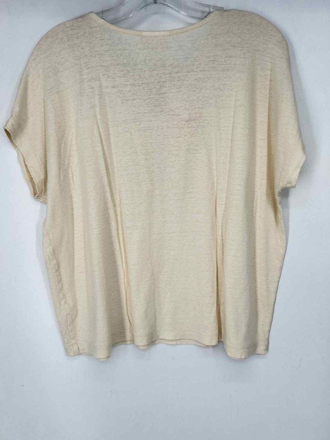 J Jill Size S Cream Embroidered Short Sleeve
