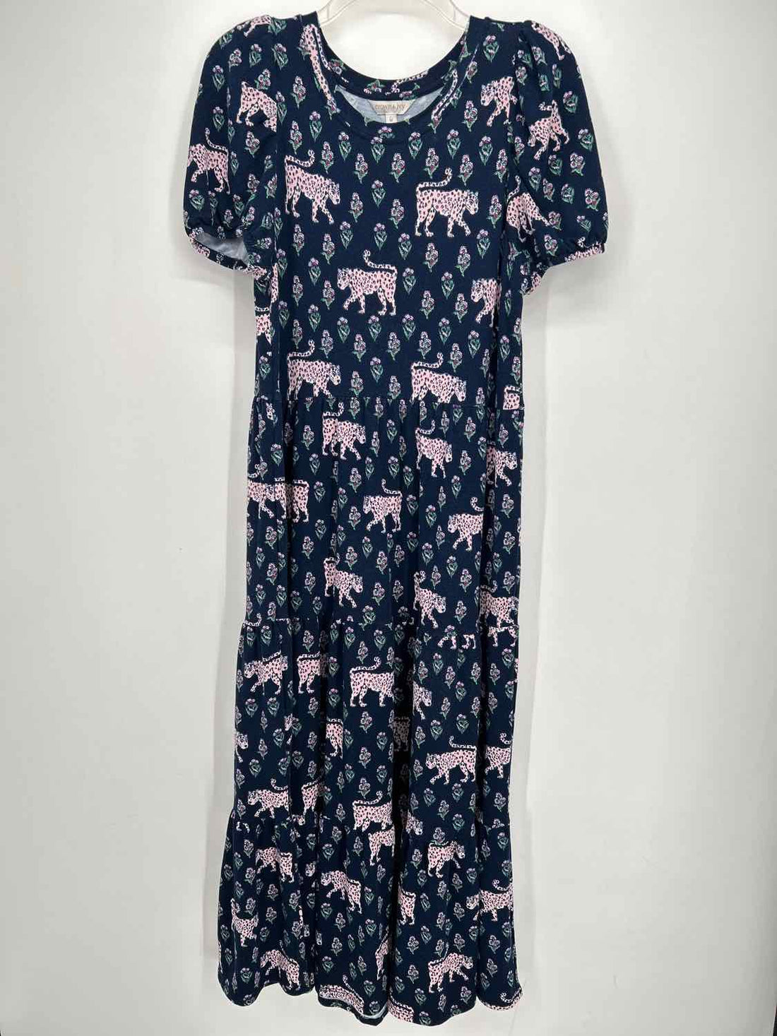 Crown & Ivy Size M Navy Print Dress