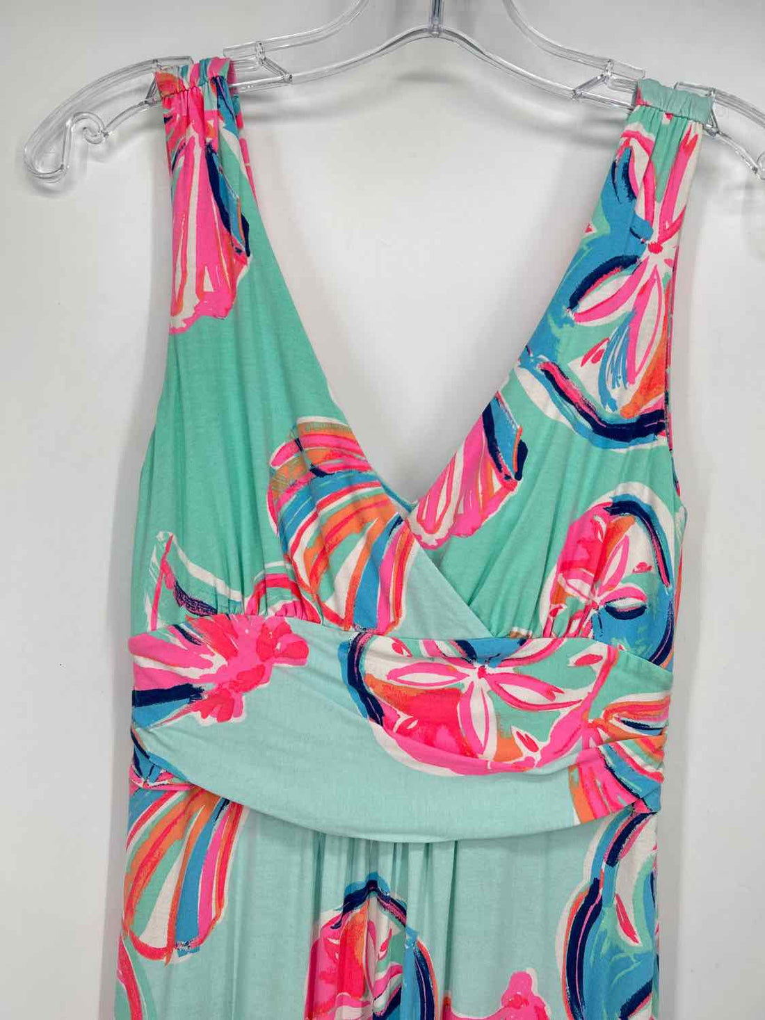 Lilly Pulitzer S Aqua Print Sleeveless Lilly Pulitzer Dress