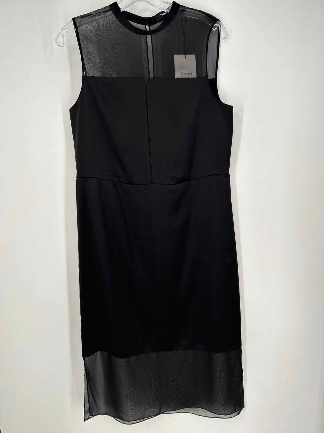 Theory Size 8 Black Satin NWT Dress