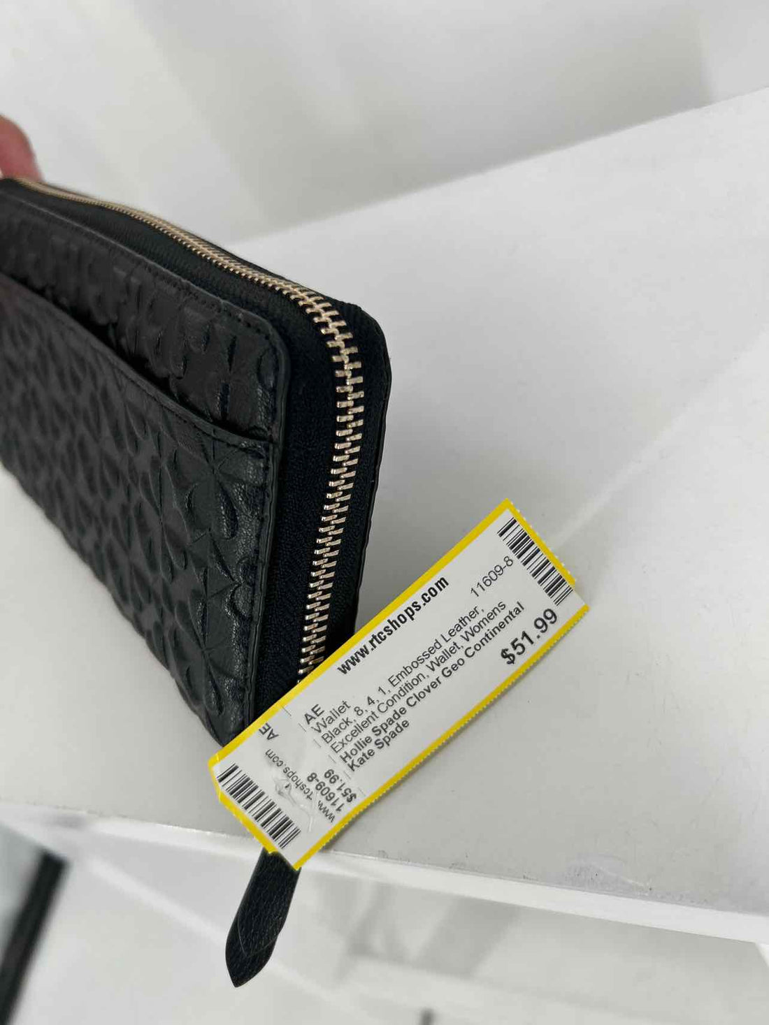 Kate Spade Black Embossed Leather Excellent Condition Wallet