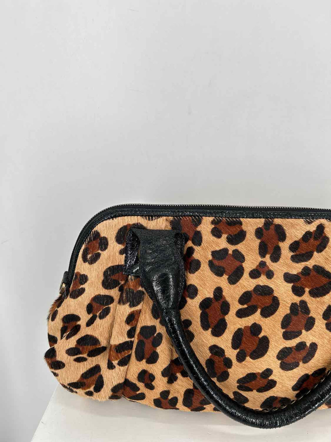 Carla Mancini Leopard Leather & Calf Hair Tote