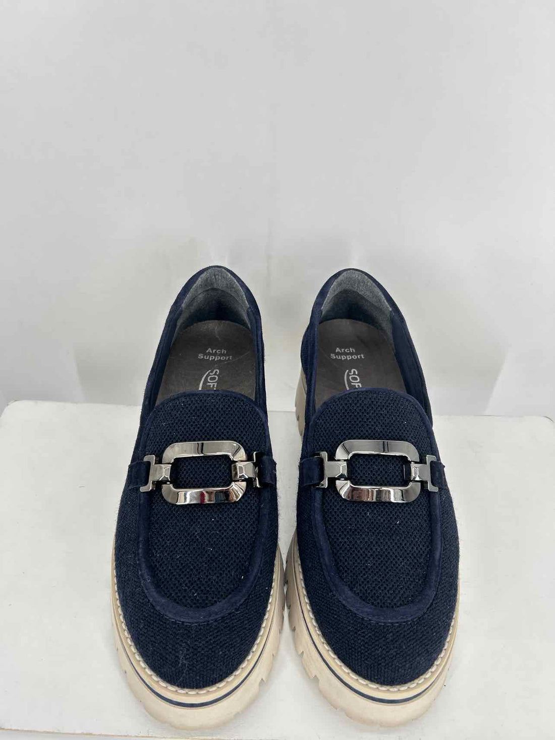 Softwaves Women Size 38 (7.5-8) Navy Loafers