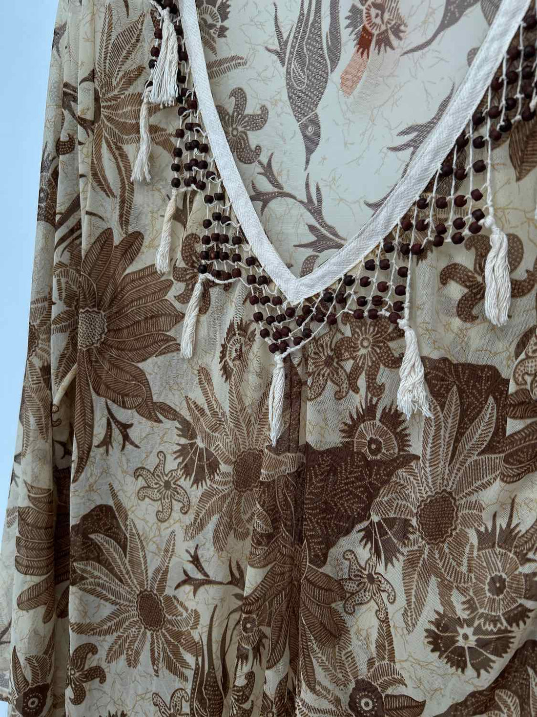 Letarte Size M Brown Print Coverup
