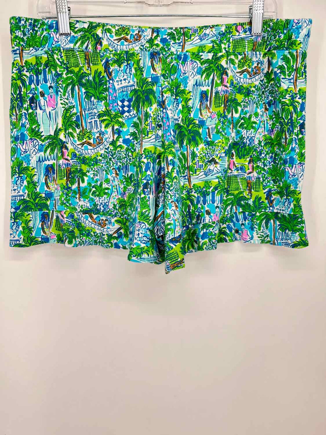 Lilly Pulitzer XL Blue & Green Print Lilly Pulitzer Shorts