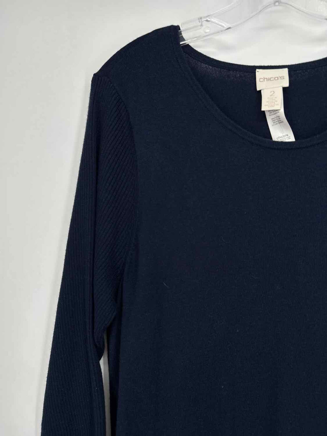 Chicos Size 2(12) Navy Sweater