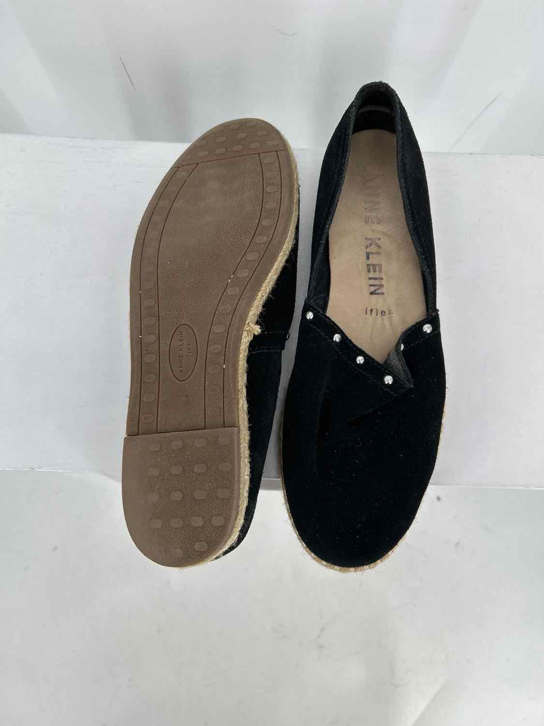 Anne Klein Women Size 9.5 Black Espadrilles