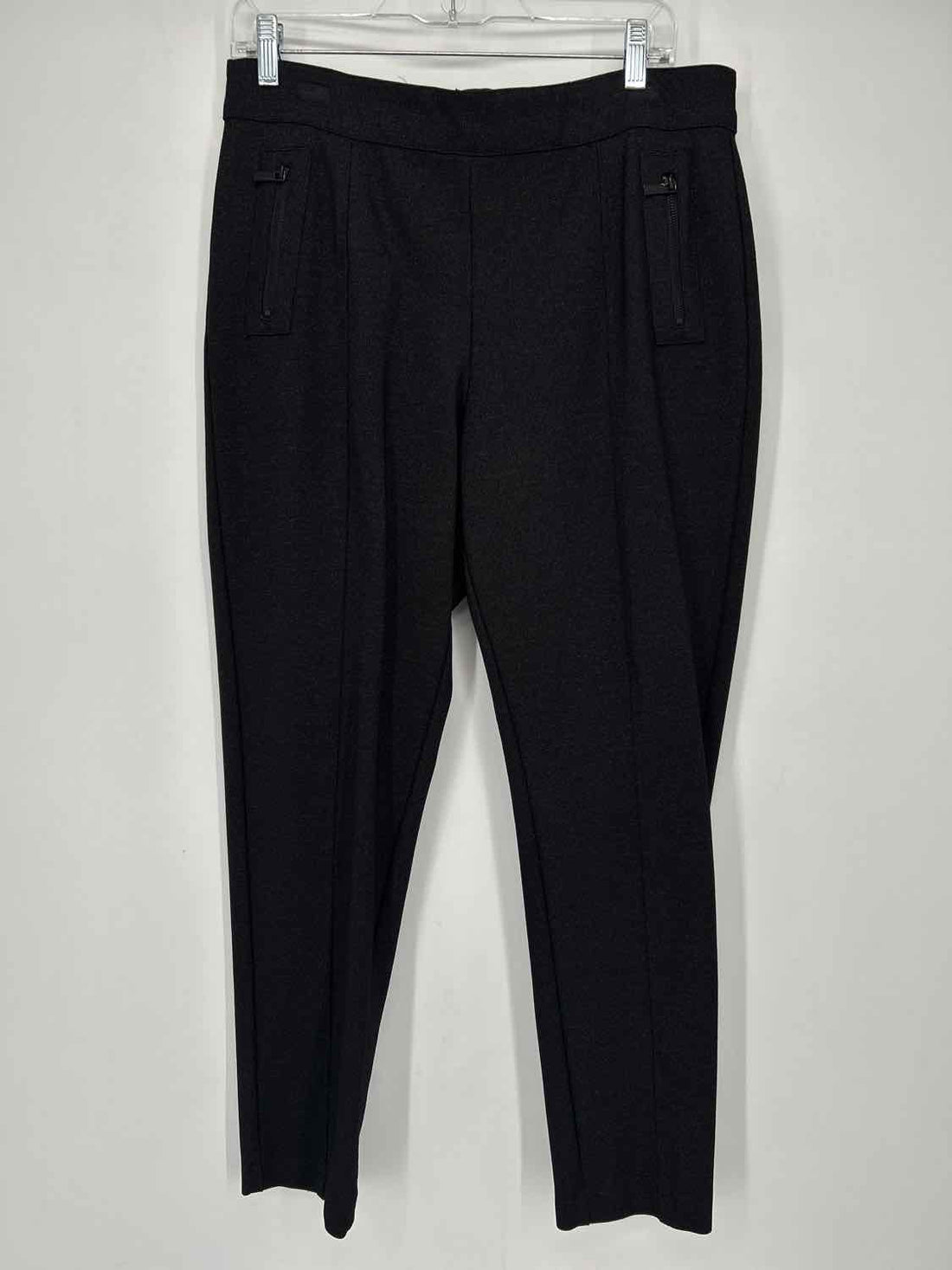Anne Klein Size 14 Shiny Black Pants