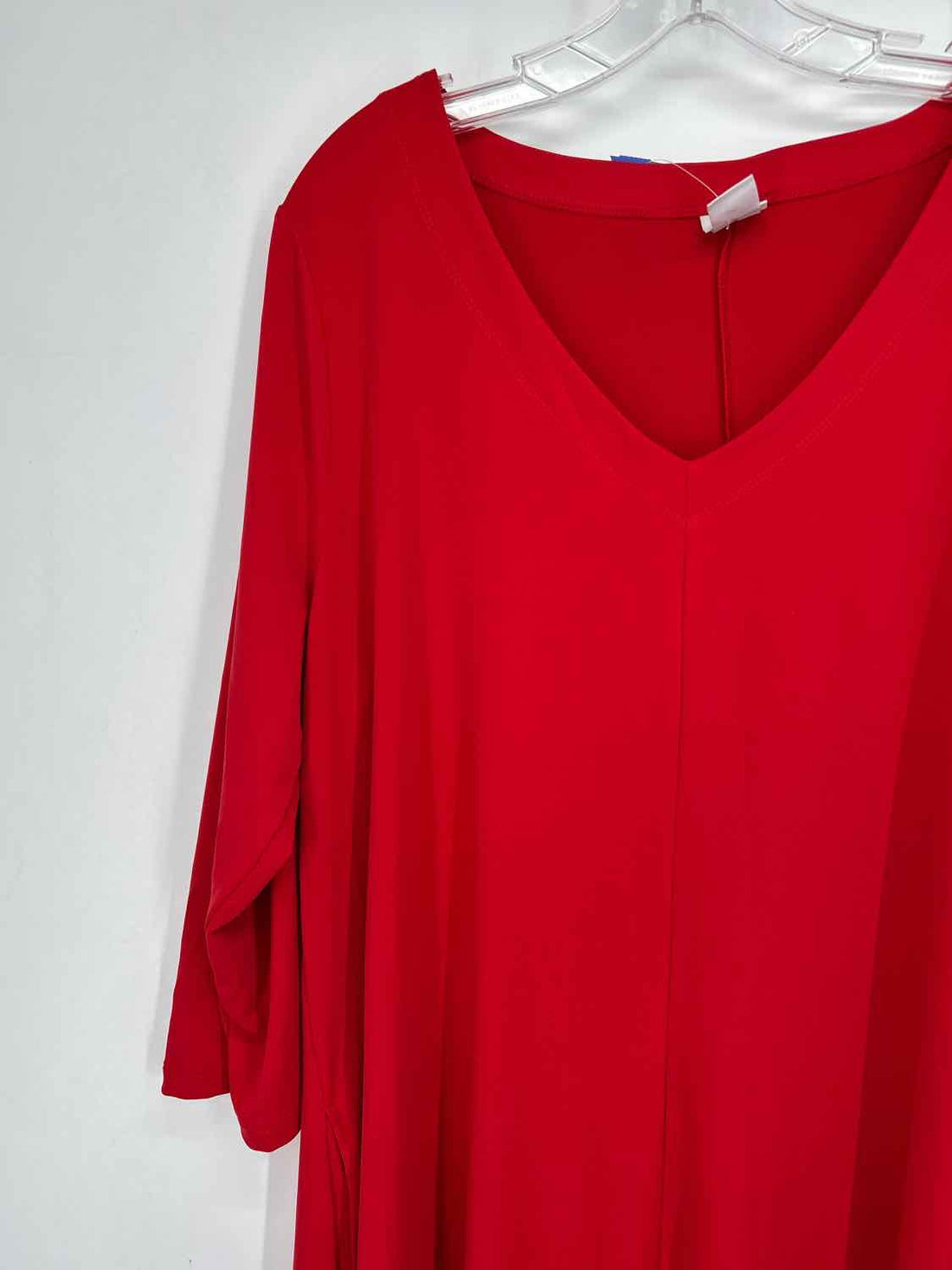 Chicos Size 3(XL) Red Long Sleeve Dress