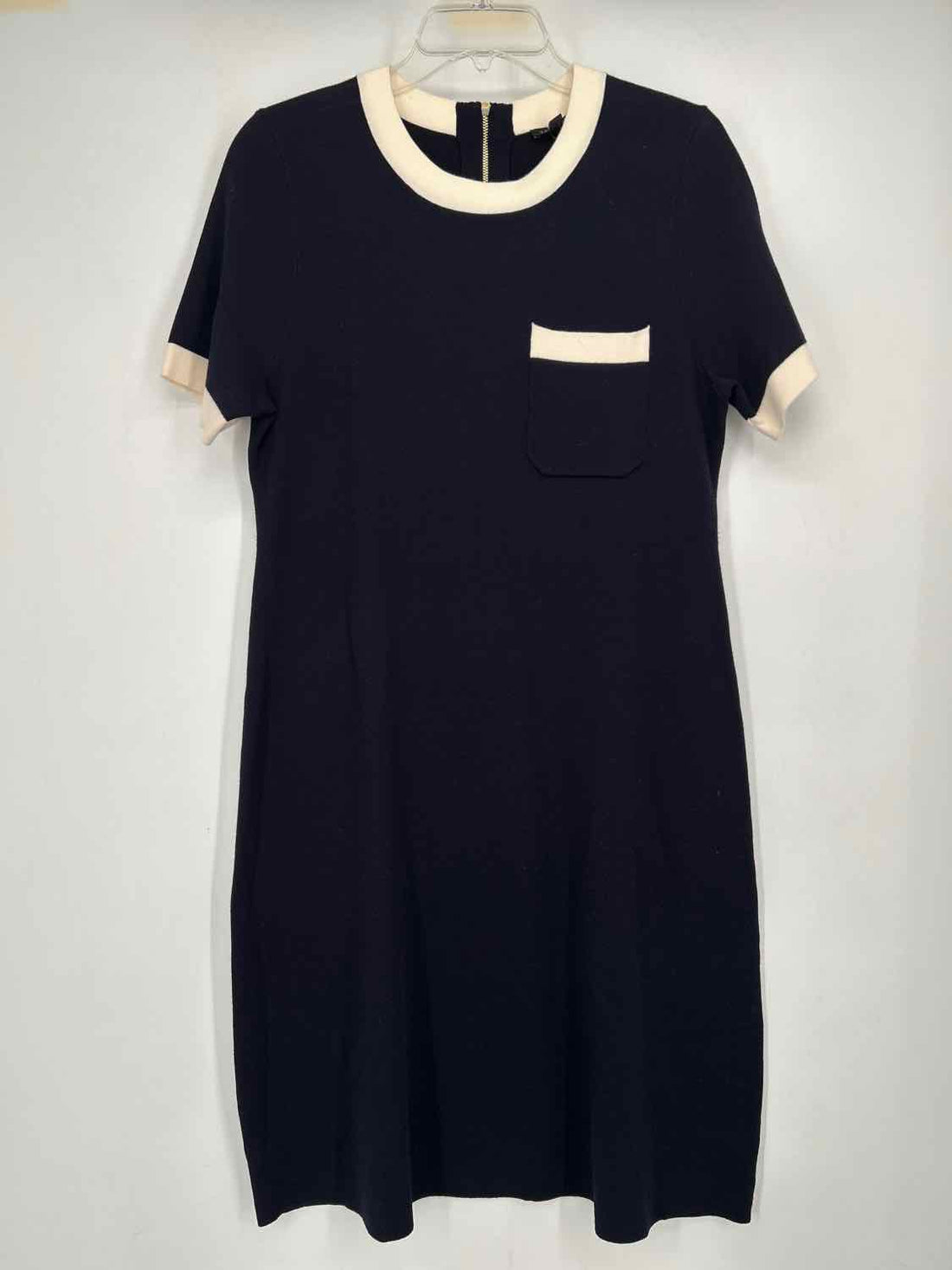 Talbots Size M Navy & White Short Sleeve Dress