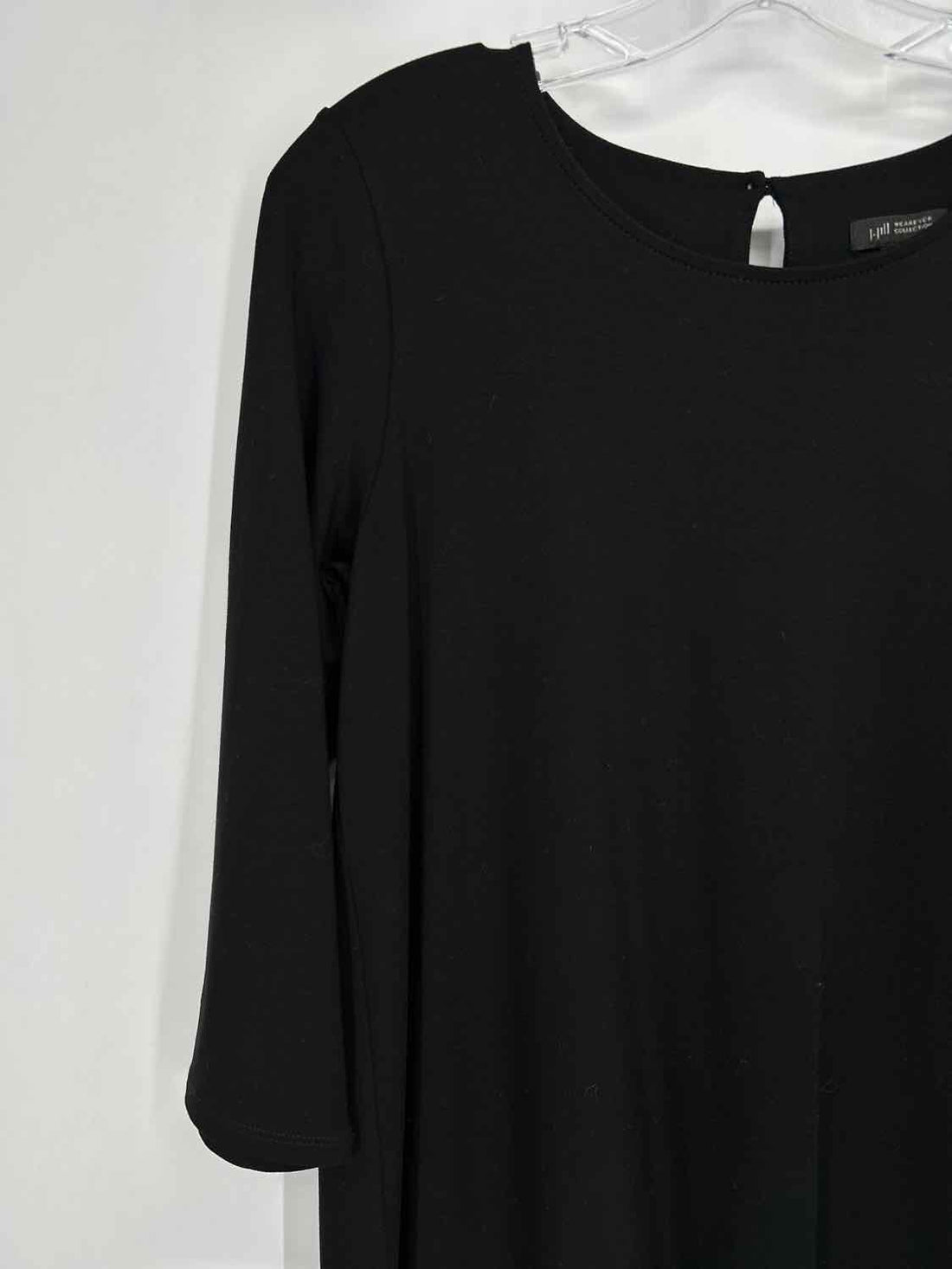 J Jill Size SP Black Long Sleeve Dress