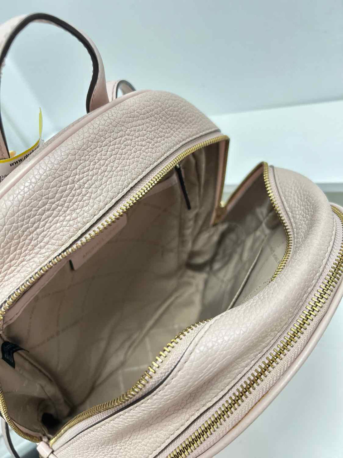 Michael Kors Light Pink Pebbled Leather Pre Owned Backpack
