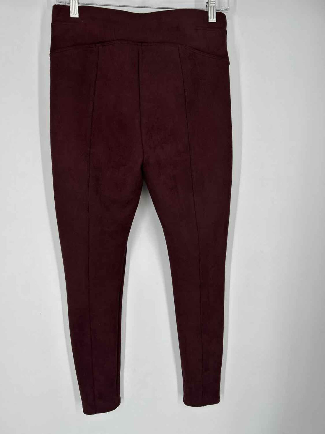 Spanx Size M Burgundy Faux Suede Leggings