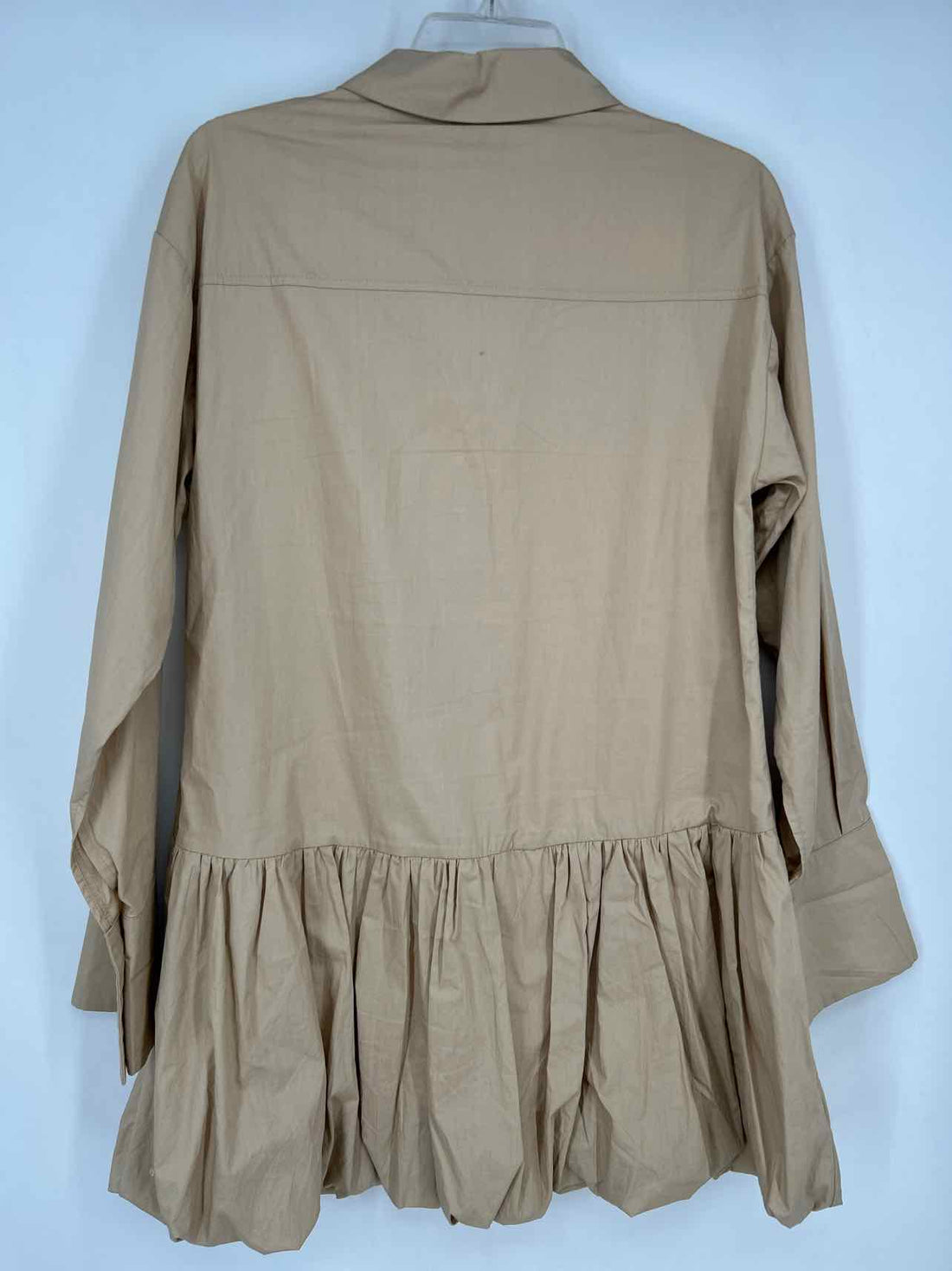 Lumiere Size L Khaki Long Sleeve Dress