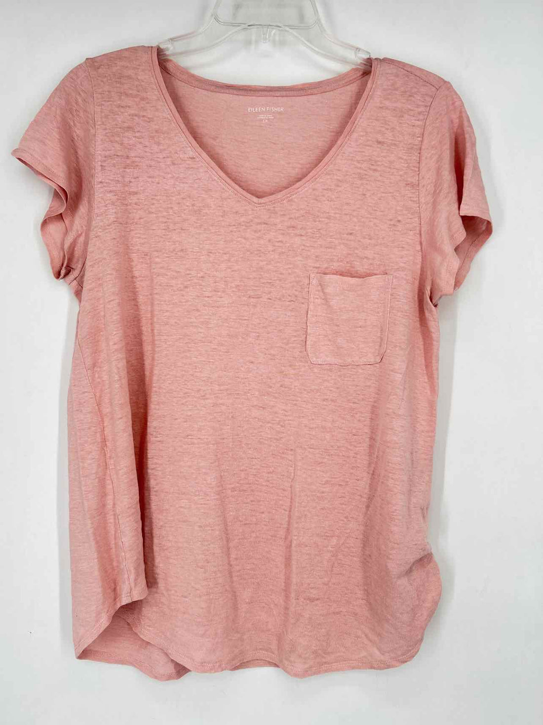 Eileen Fisher Size S Light Pink Organic Linen Short Sleeve