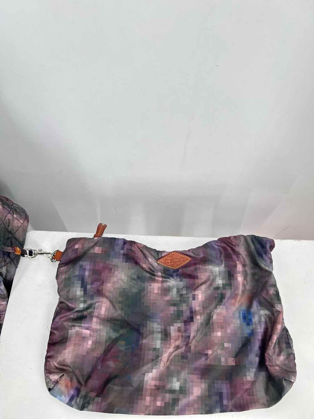 MZ Wallace Purple Pixel Quilted Nylon Tote