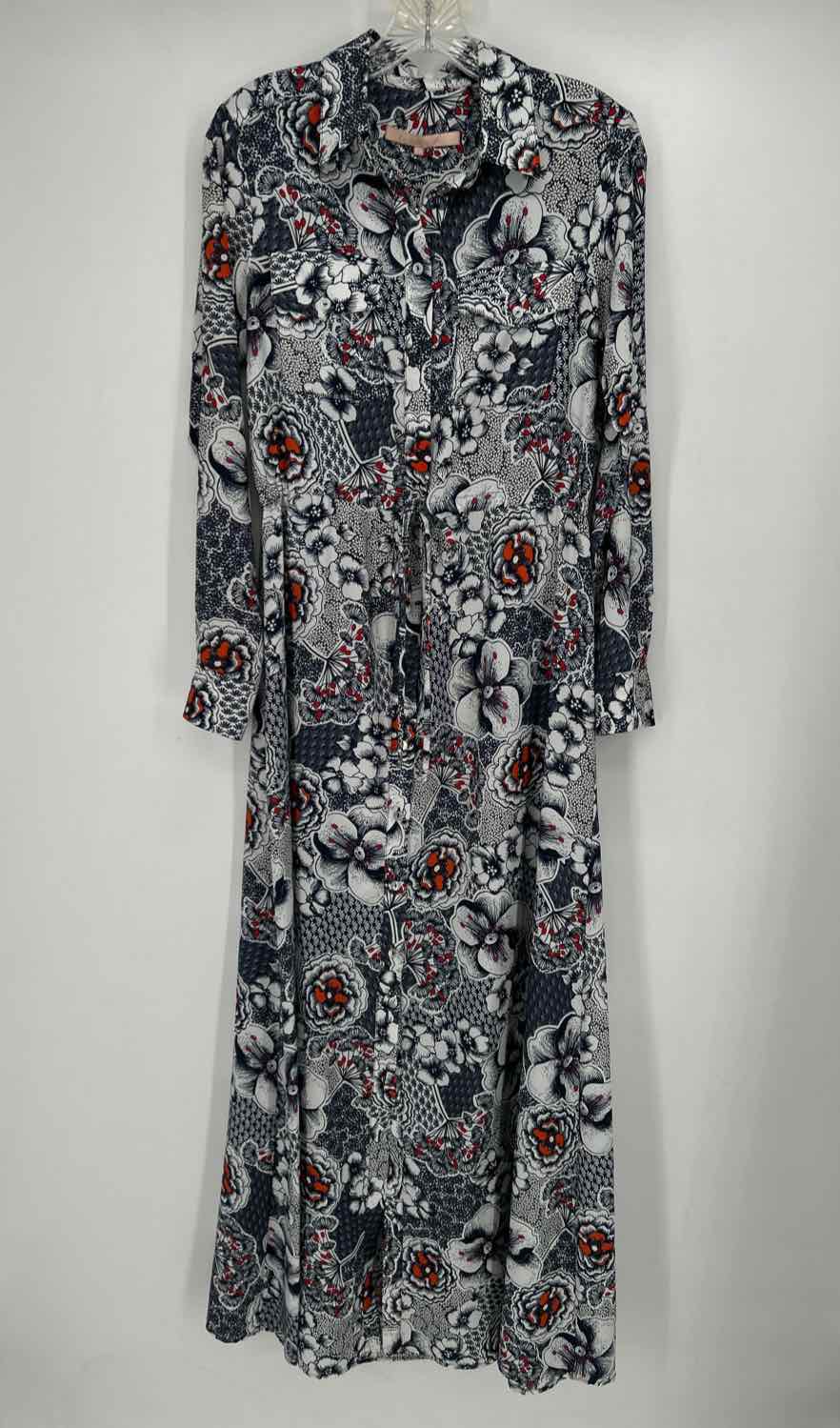 Hutch Size S Navy & White Floral Long Sleeve Maxi