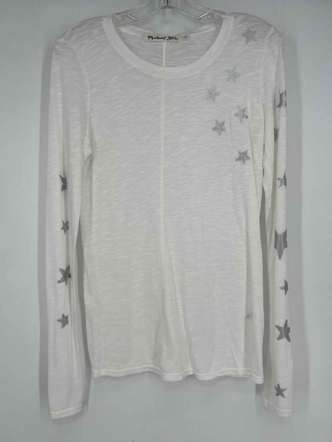 Michael Stars Size OS White Print Long Sleeve
