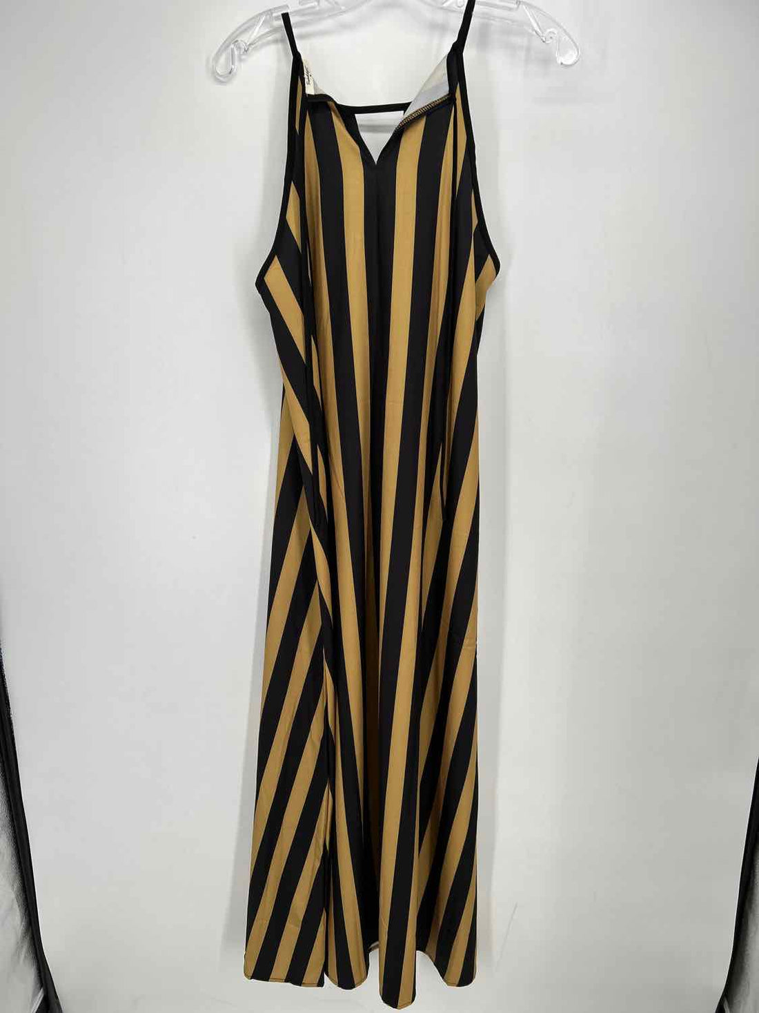 Sunday Up Size M Black & Gold Stripe Sleeveless Dress