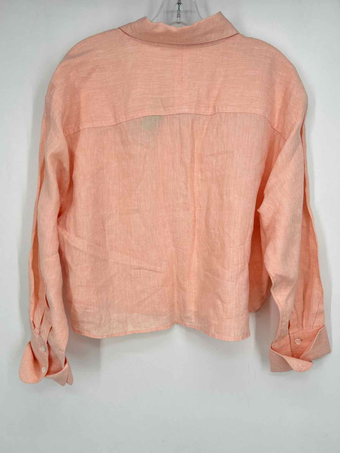 Banana Republic Size M Peach Linen Long Sleeve
